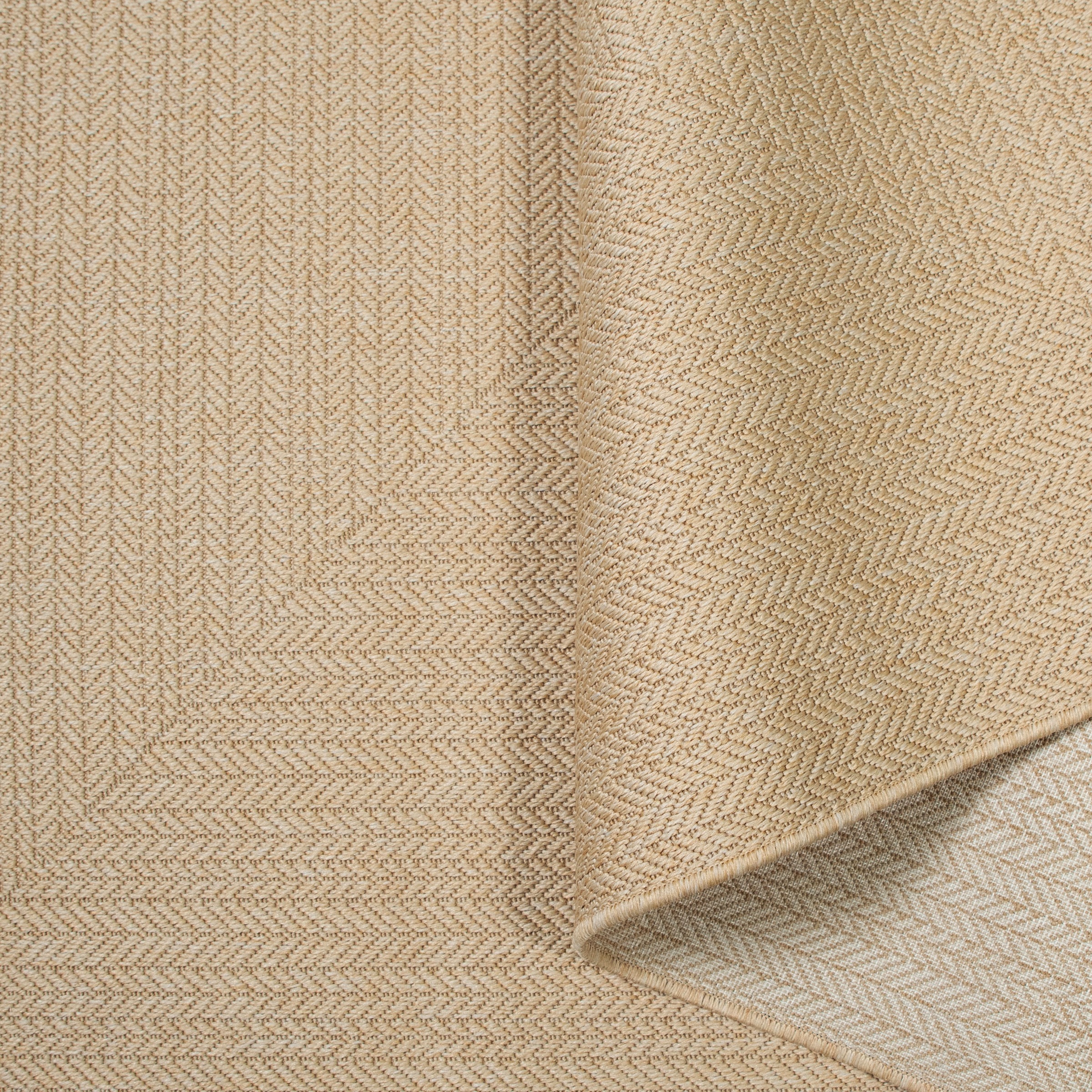 GOODproduct Tapis »Aliv, Fischgräten-Design auch für Balkon und Terrasse« Rectangulaire 3 mm Höhe In- und Outdoor geeignet, Wetterfest & UV-beständig