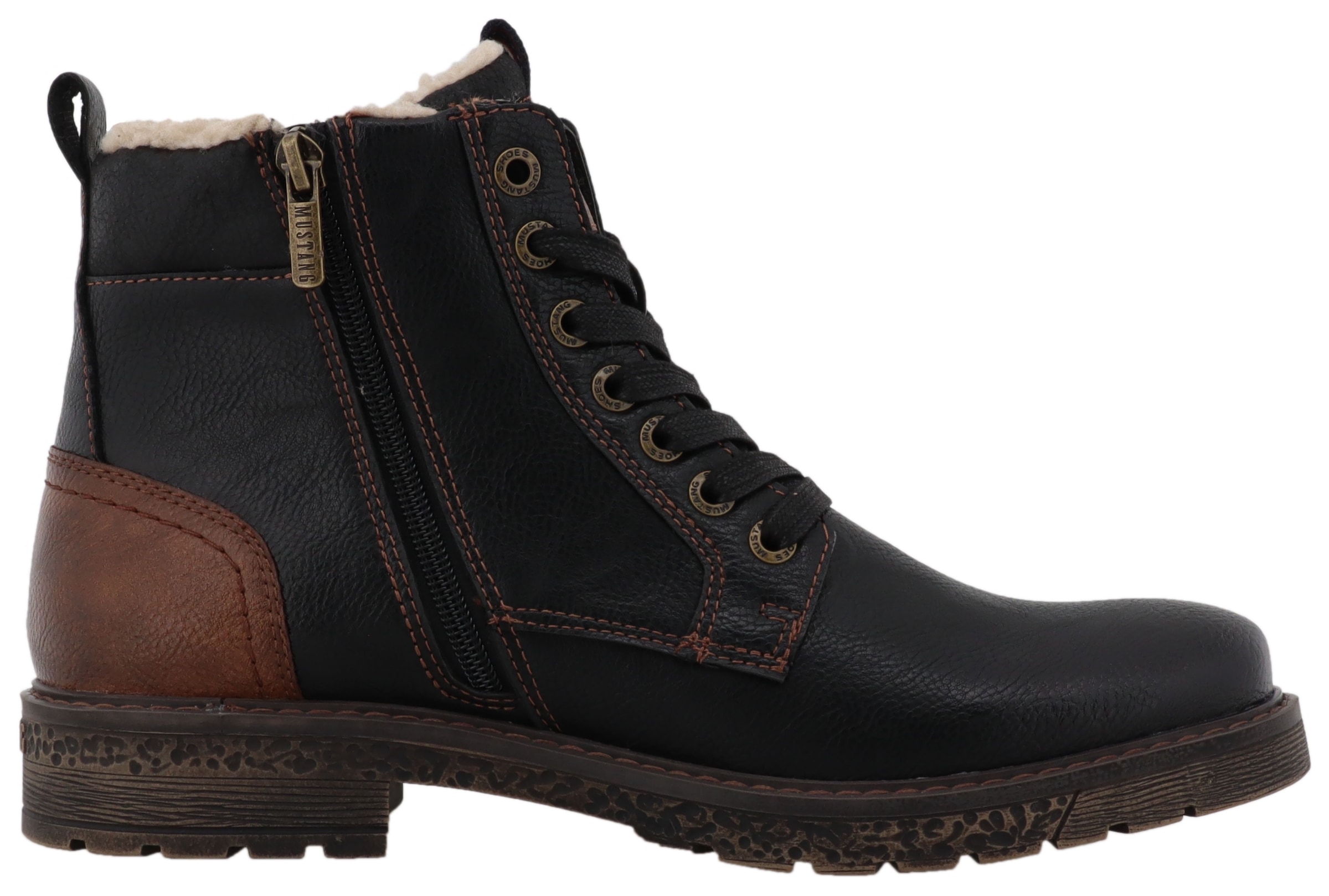 Mustang Shoes Bottes d'hiver »Midor«  bottes à lacets, bottes d'hiver avec doublure chaude