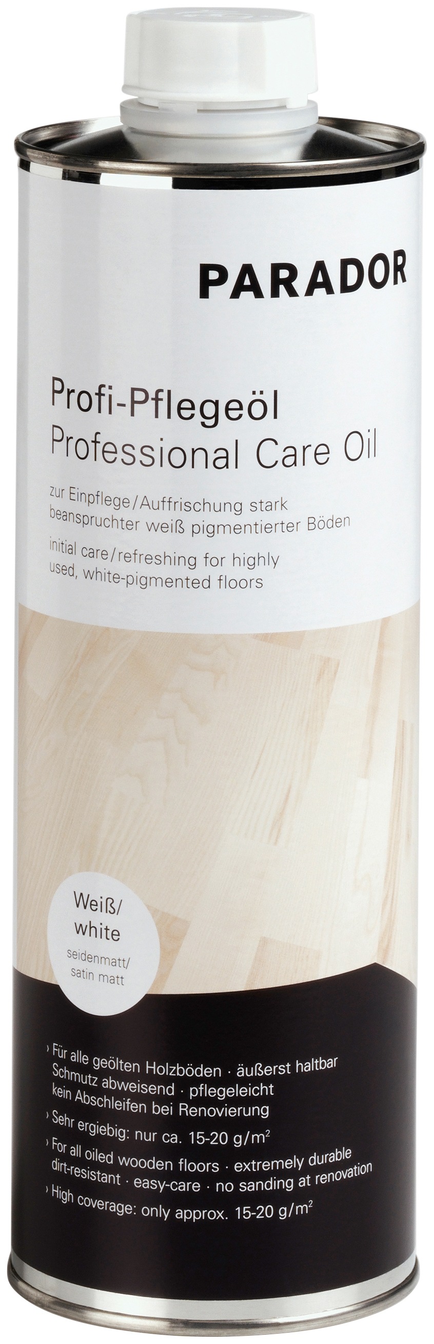 Image of PARADOR Holzöl »Profi-Pflegeöl«, 1 Liter, weiss bei Ackermann Versand Schweiz