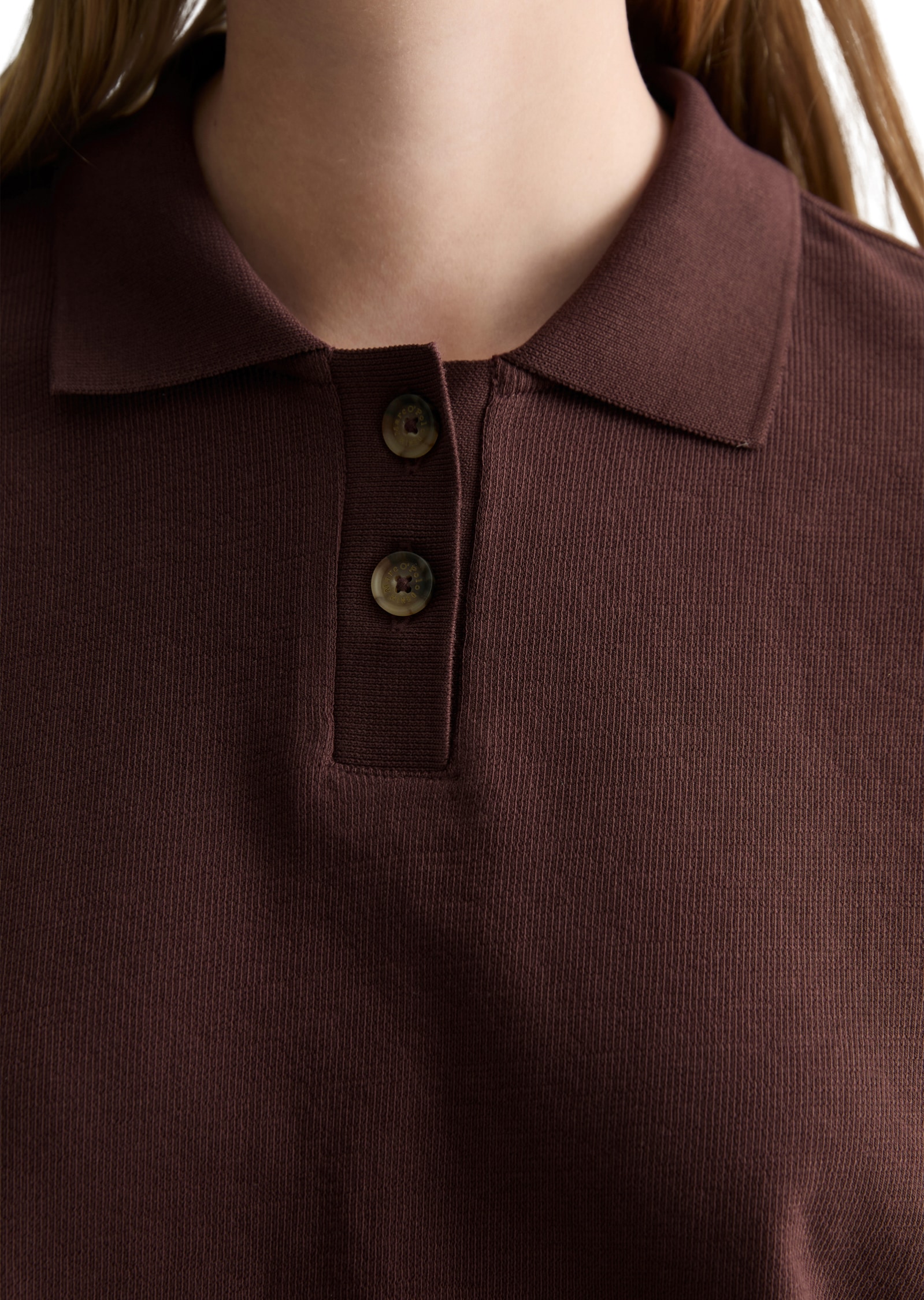 Marc O'Polo DENIM Poloshirt wide aus schwerem Single Jersey