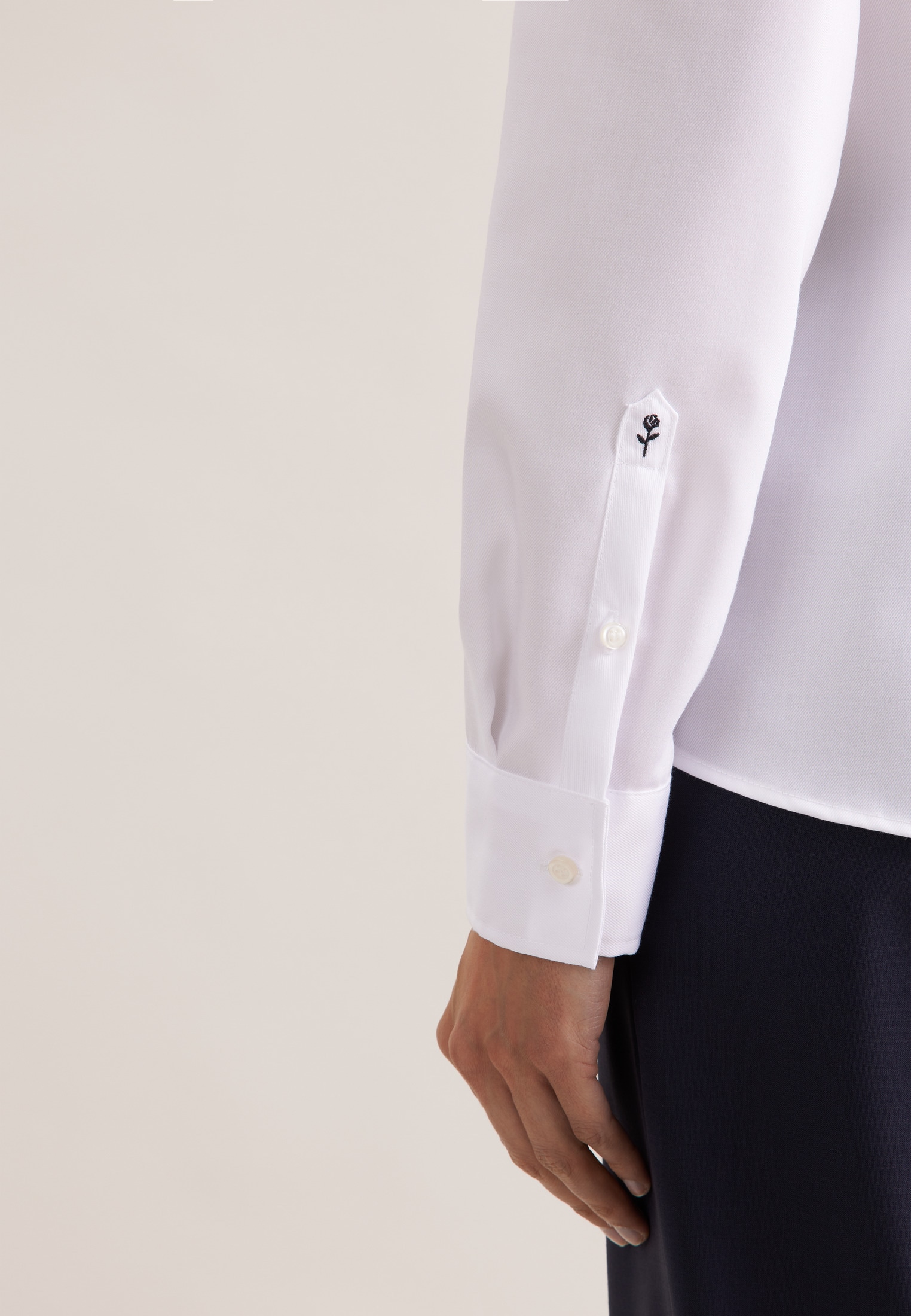 seidensticker Blouse chemise »Schwarze Rose« 1/1 Kragen Uni