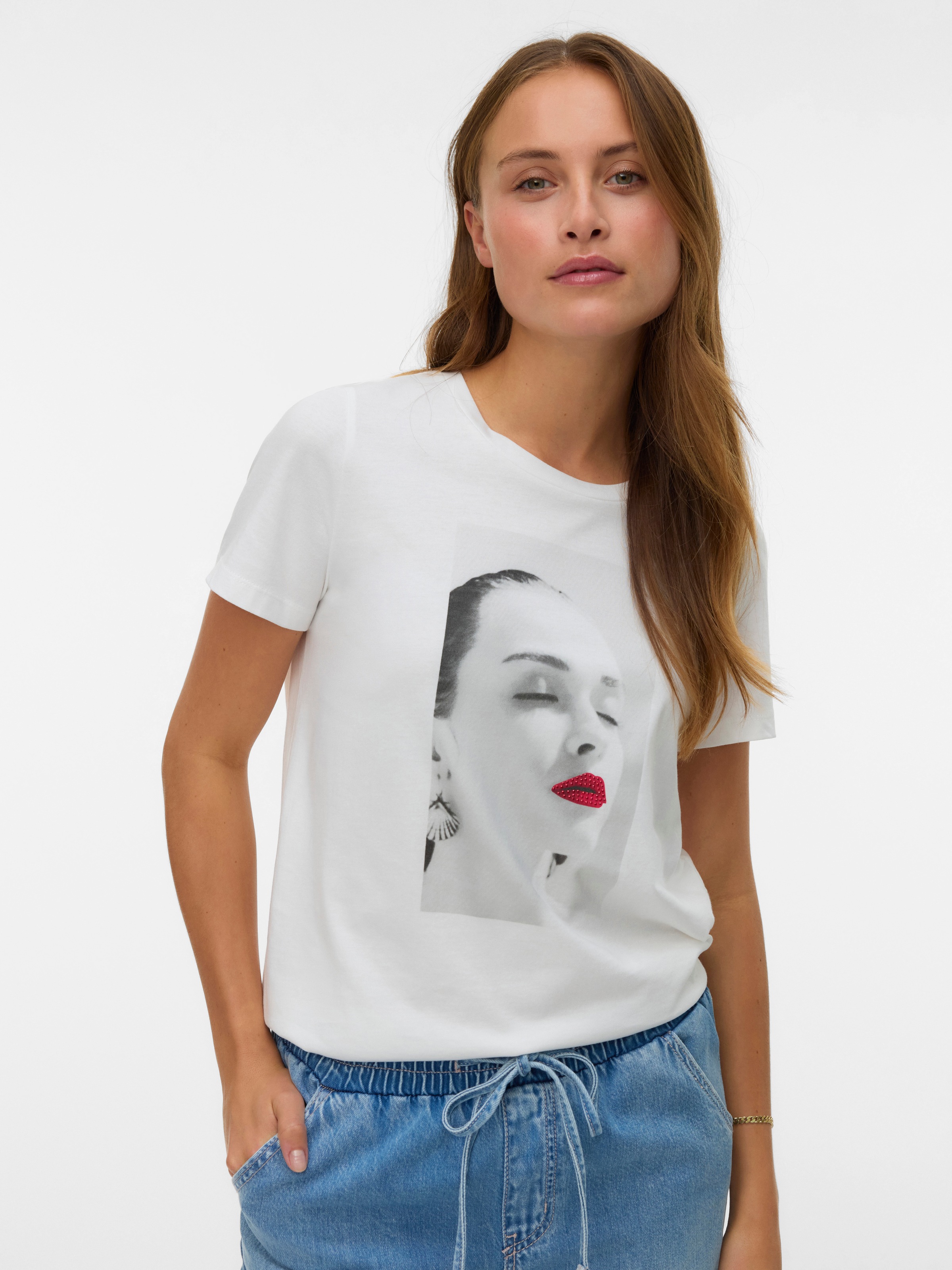 Image of Vero Moda Kurzarmshirt "VMJAMAICA S/S T-SHIRT JRS BTQ" Baumwolle