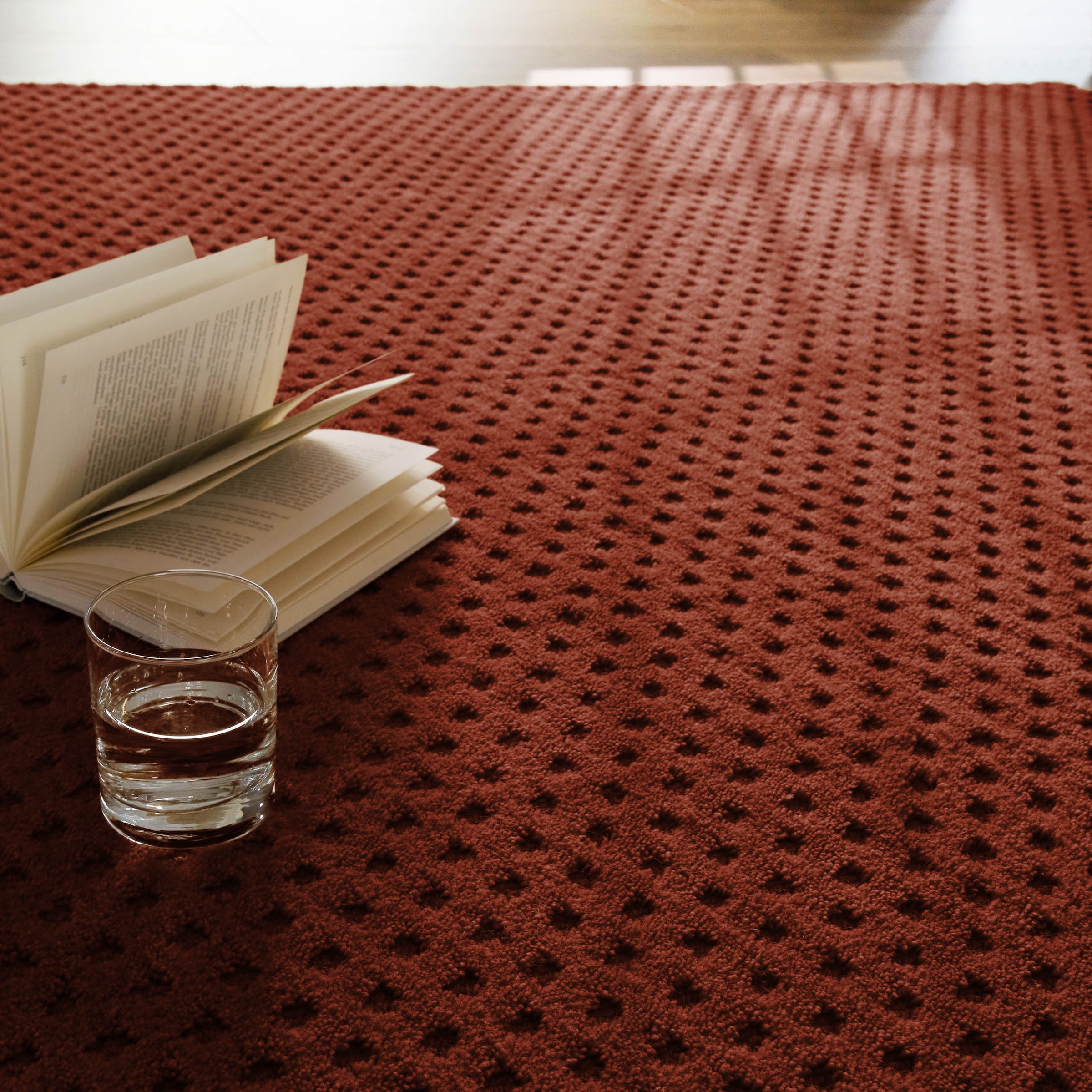 Wecon home Teppich »Castello THREE« rechteckig 7 mm Höhe Schurwolle, Kurzflor mit Hoch-Tief-Effekt, Wohnzimmer, Punktmuster