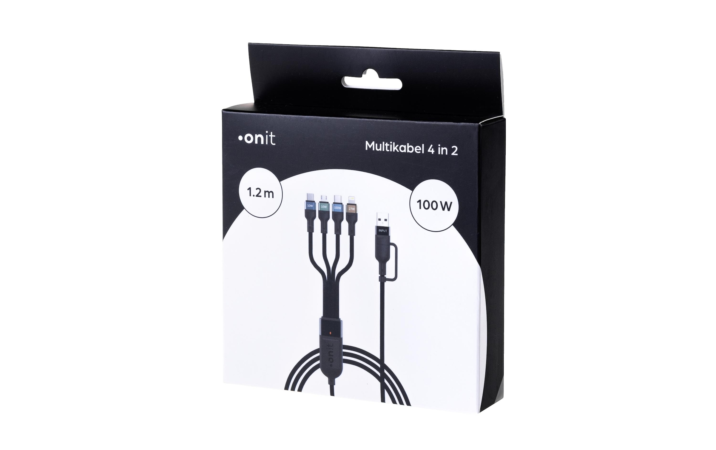 onit Câble USB »2.0-Kabel USB A/USB C - Lightning/Micro-USB B/2x USB-C« 120 cm
