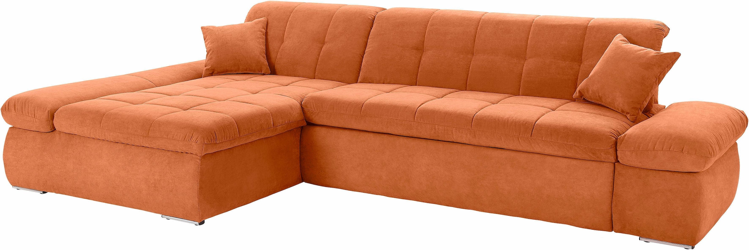 DOMO collection Ecksofa »NMoric XXL, B/T/H: 300/172/80cm, L-Form« wahlweise mit Bettfunktion und Armlehnverstellung