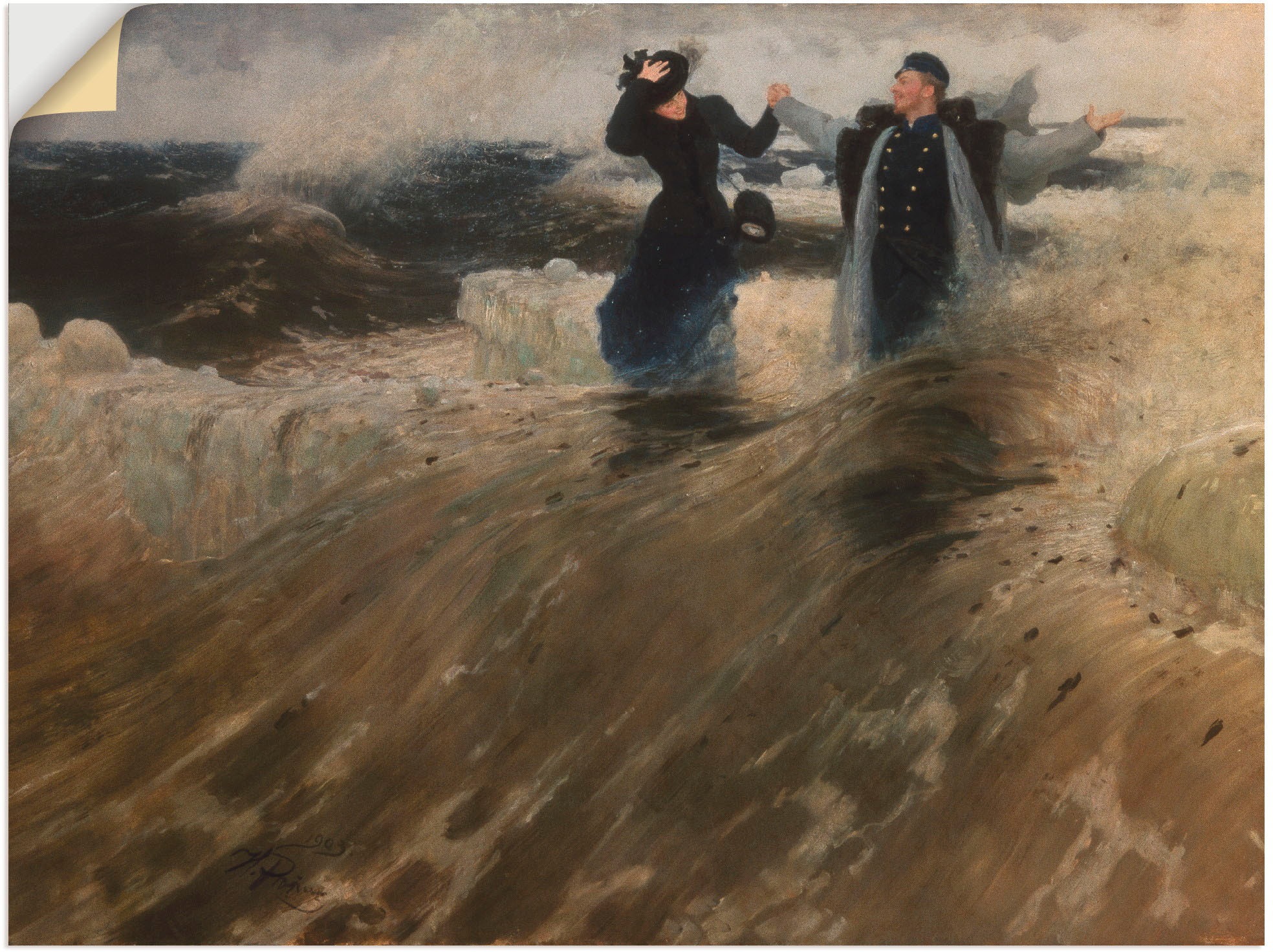 Image of Artland Wandbild »Welche Freiheit! 1903«, Gruppen & Familien, (1 St.), in vielen Grössen & Produktarten -Leinwandbild, Poster, Wandaufkleber / Wandtattoo auch für Badezimmer geeignet bei Ackermann Versand Schweiz