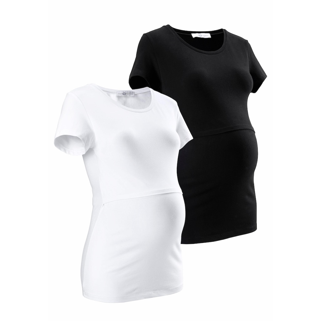 Neun Monate Umstandsshirt », 2er Pack T-Shirts für Schwangerschaft und Stillzeit«, (Packung, 2 tlg.)