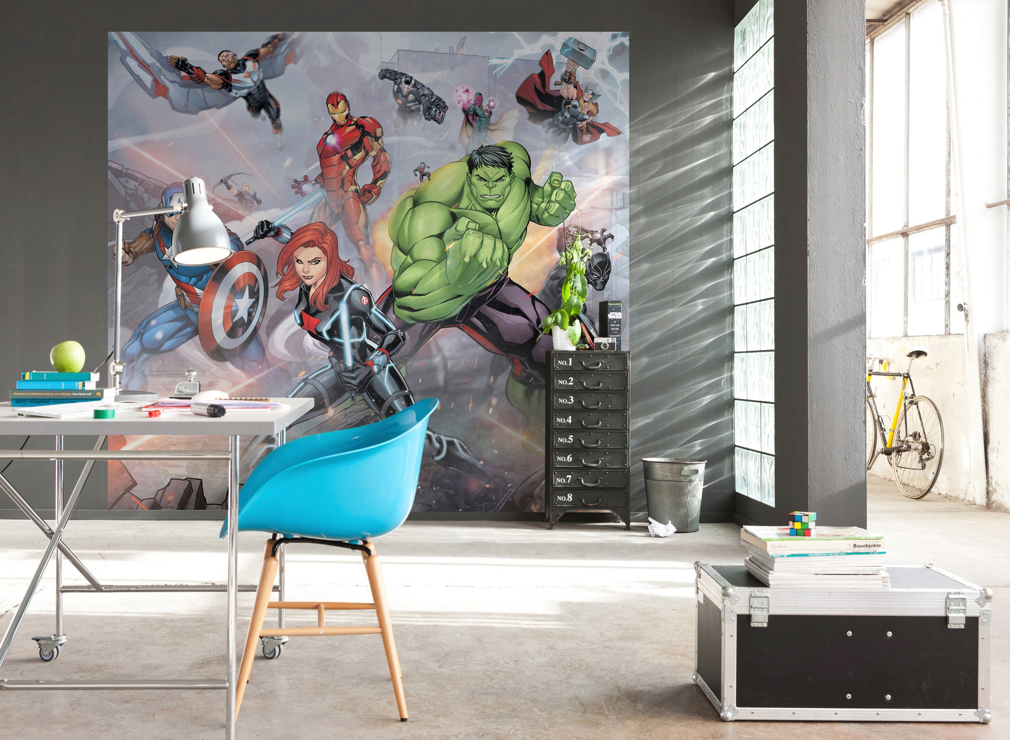 Höhe) »Avengers bedruckt-Comic-Retro-mehrfarbig, Fototapete Street Komar x kaufen Revenge«, 300x280 cm (Breite