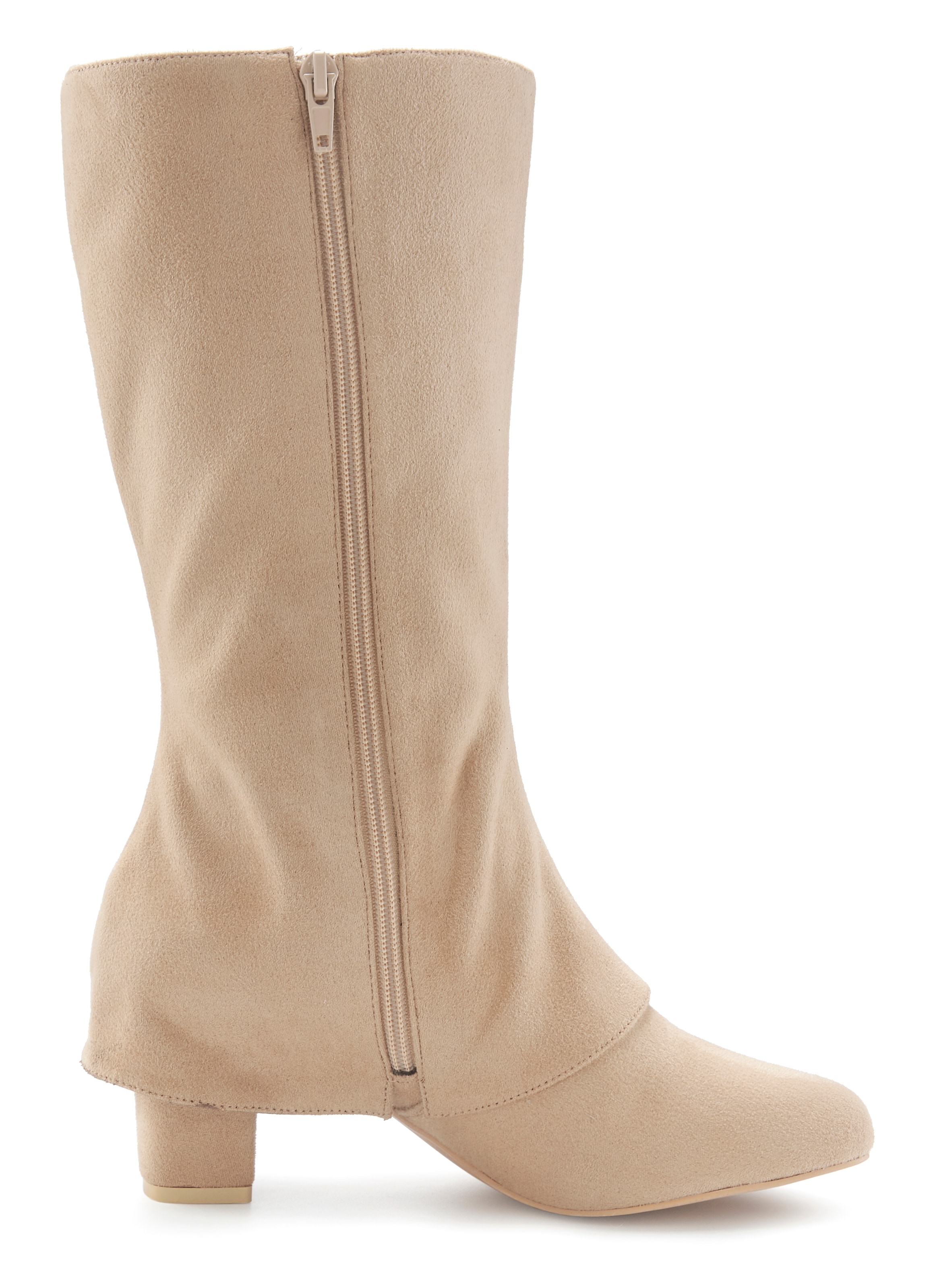 LASCANA Bottes »Boots, Stiefelette,«  avec détail raffiné en dentelle et fermeture éclair décorative