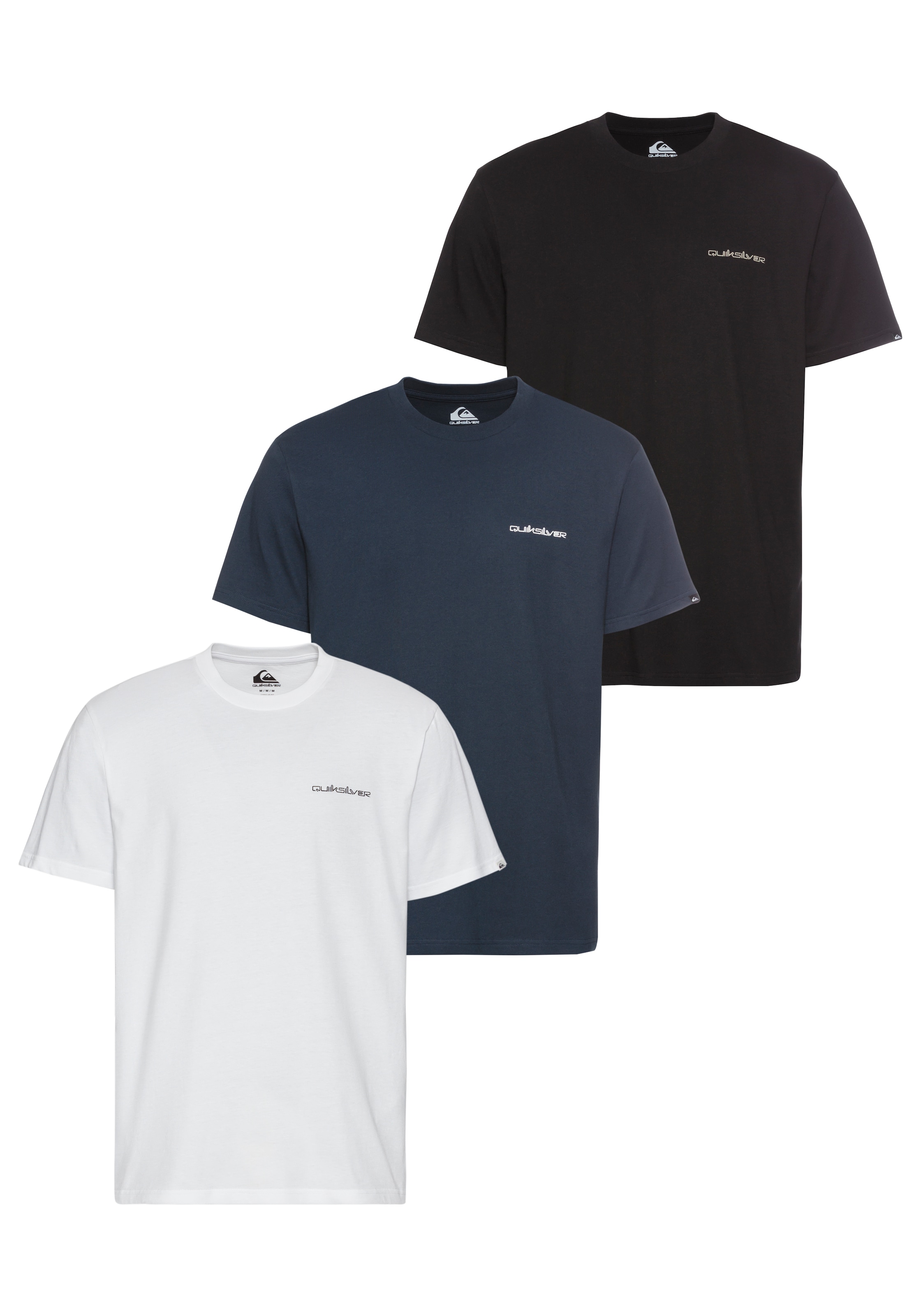 Image of Quiksilver T-Shirt "OMNI QS SHORT SLEEVE TEE PACK3 YM" Spar-Set, 3 Stk. Basic T-Shirt mit Logo