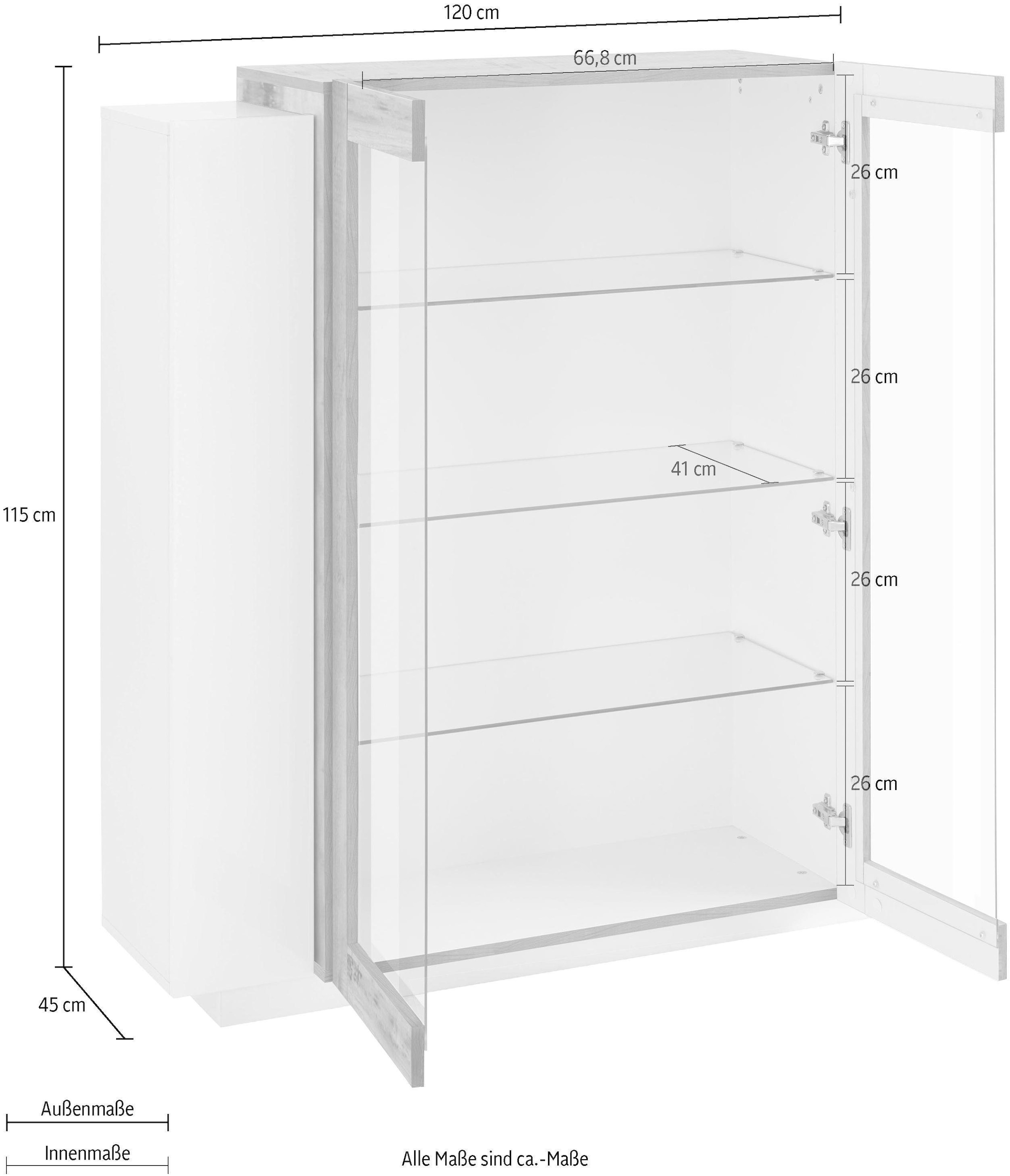 ♕ Tecnos Vitrine »Coro«, Höhe 126 cm versandkostenfrei auf