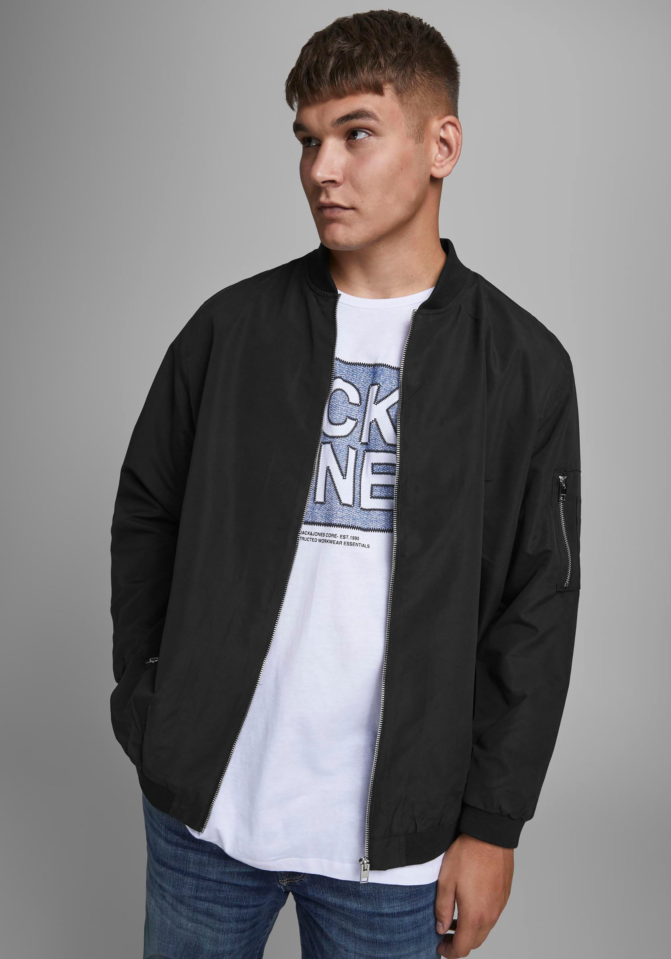 Image of Jack & Jones PlusSize Bomberjacke "RUSH BOMBER" ohne Kapuze Bis Grösse 6XL