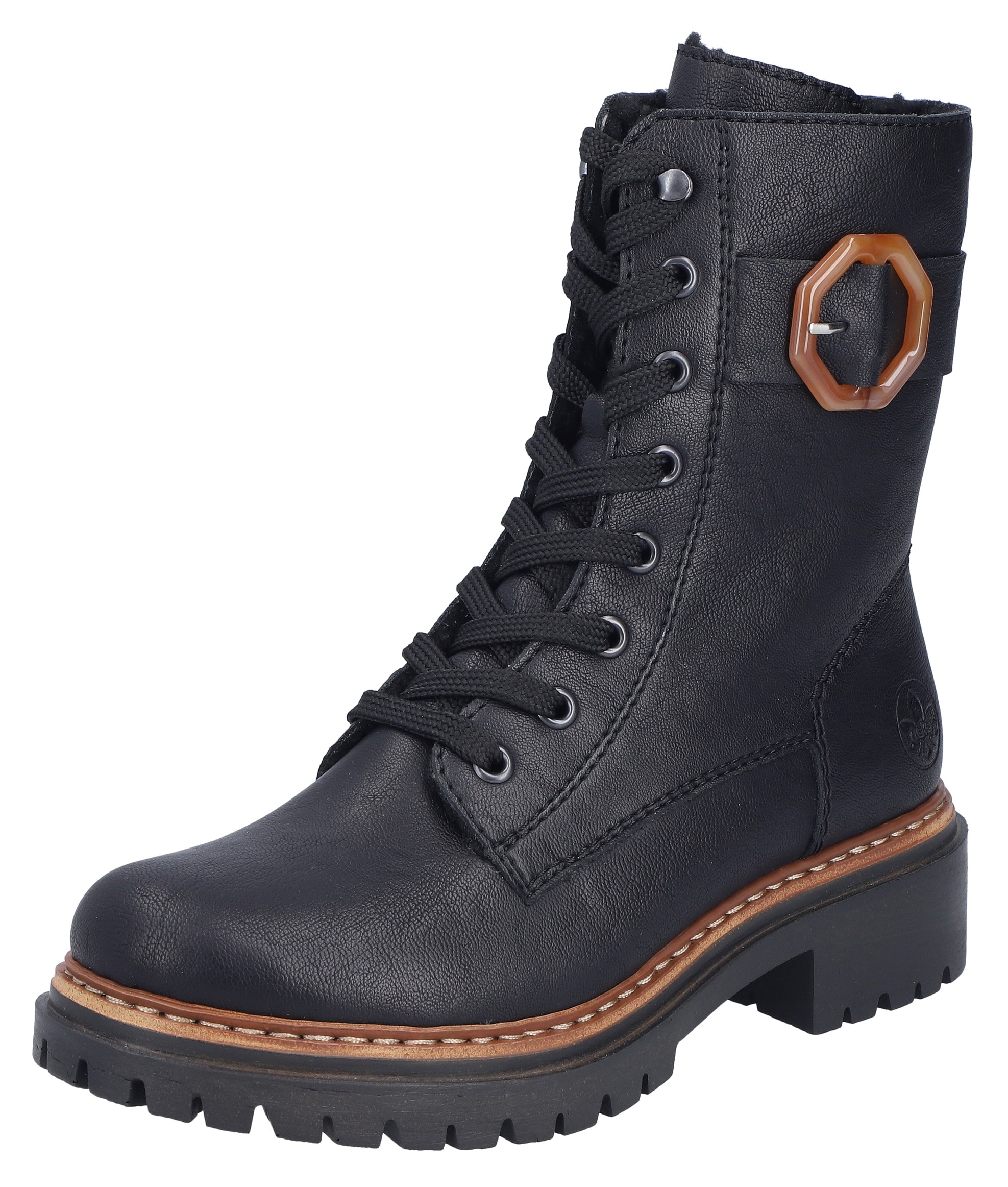 Image of Rieker Winterstiefelette Schnürboots, Schnürstiefelette, Profilsohle, mit Innenreissverschluss