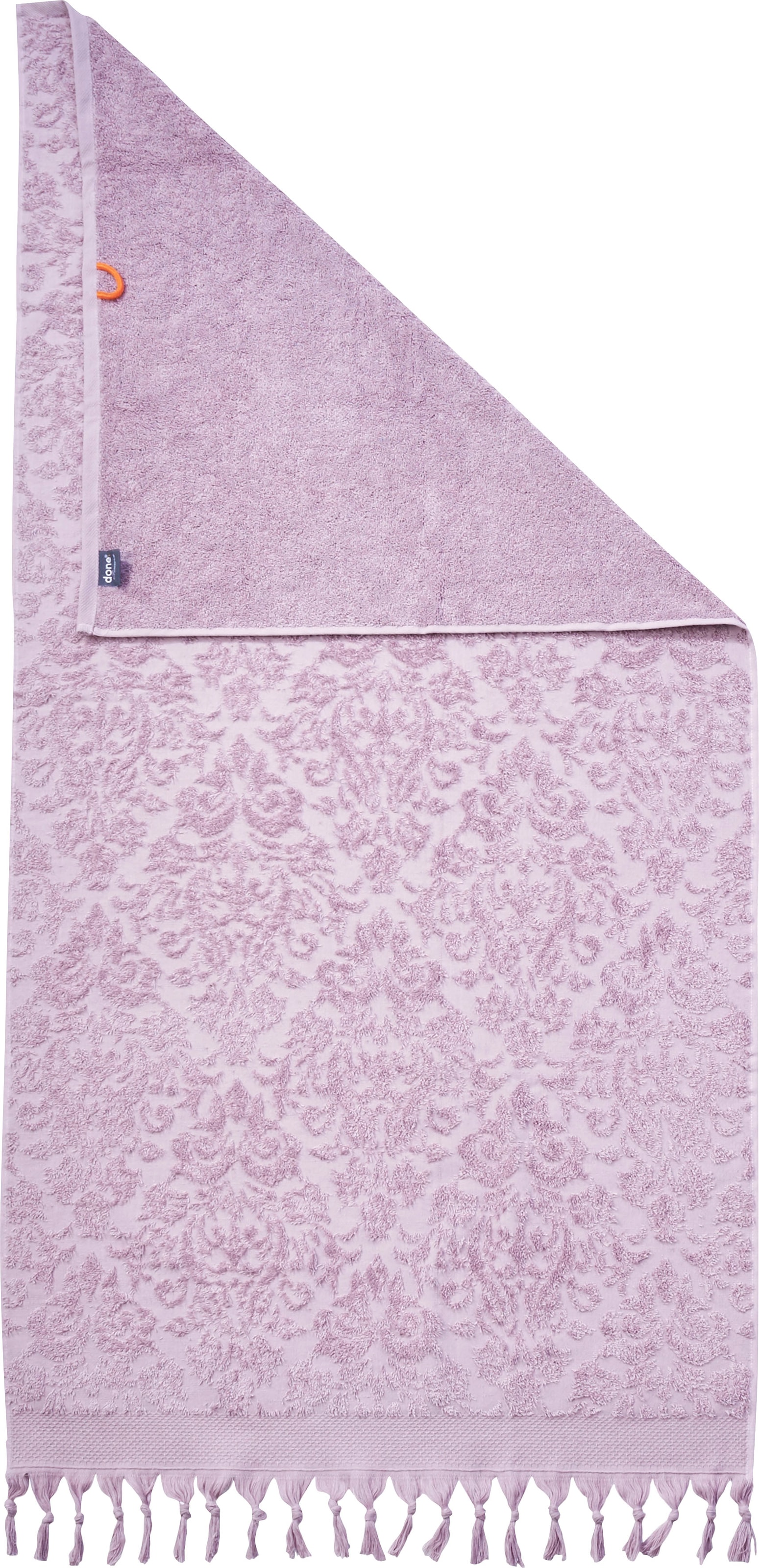 done.® Duschtuch »Provence Ornaments«, (1 St., Duschtuch 70 x 140 cm), Uni Farben, Ornamente, mit Fransen