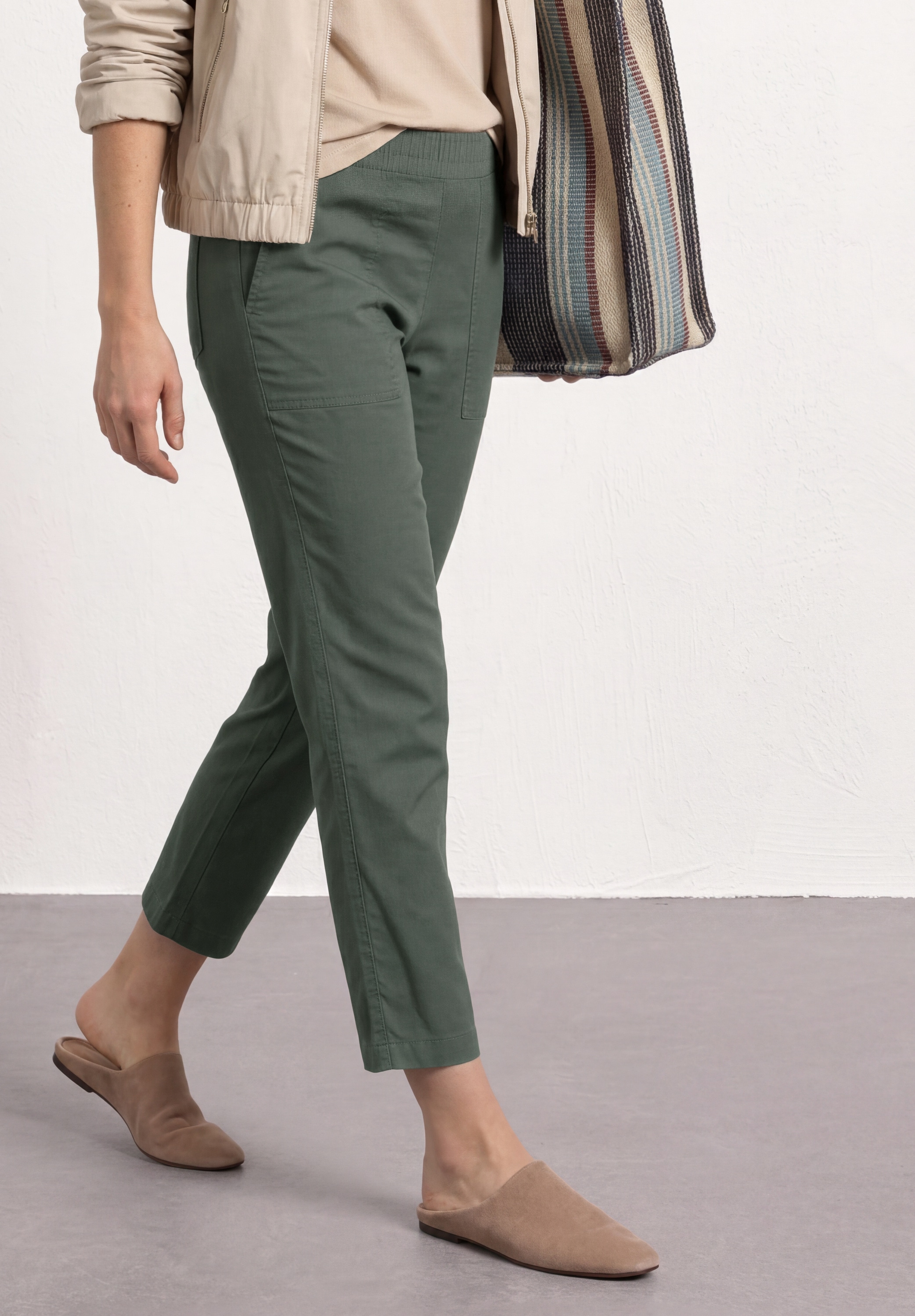 STREET ONE 1100000002199  Chino slim leg avec ceinture élastique