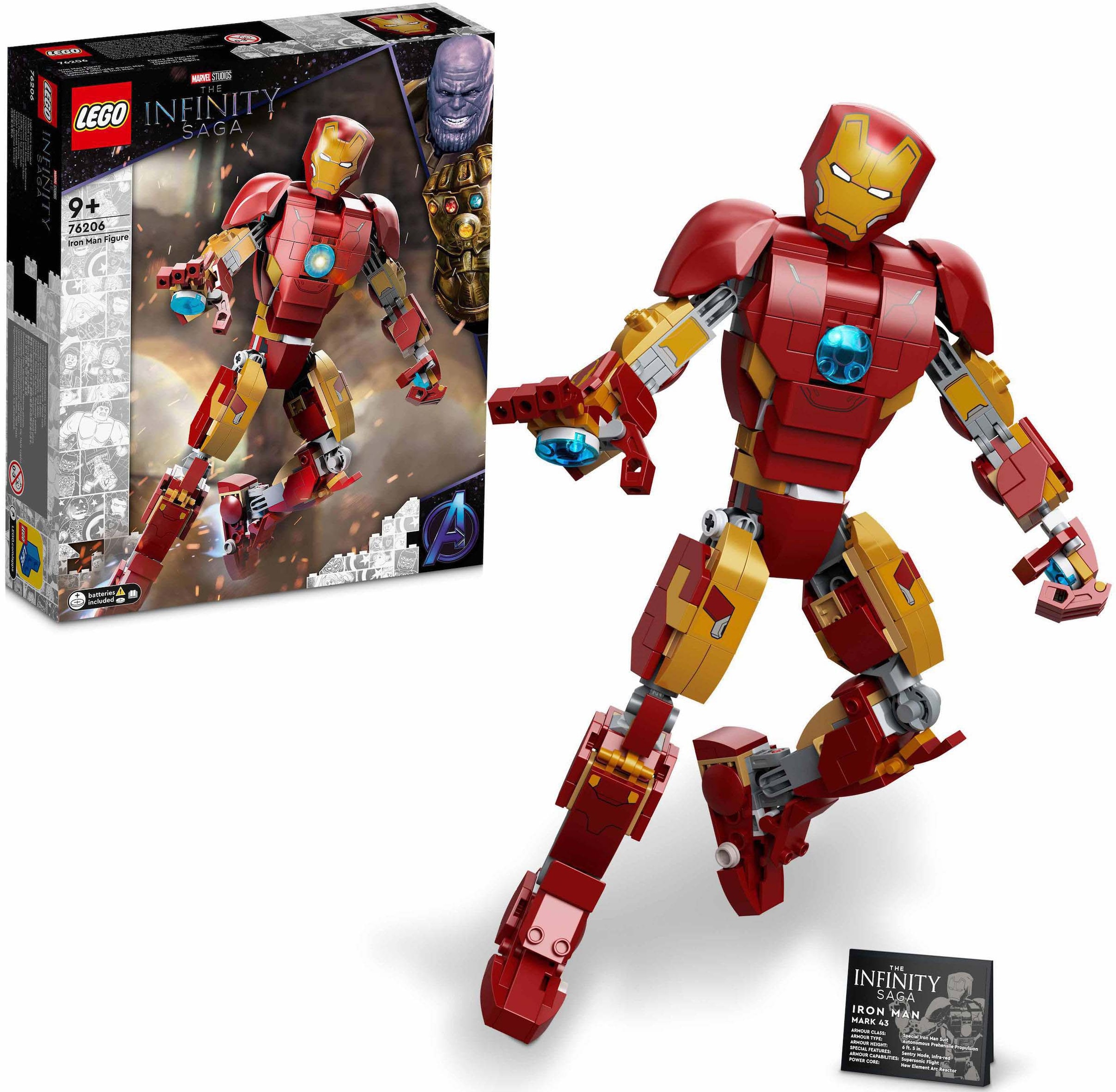 LEGO® Konstruktionsspielsteine »Iron Man Figur (76206), LEGO® Marvel«, (381 St.)
