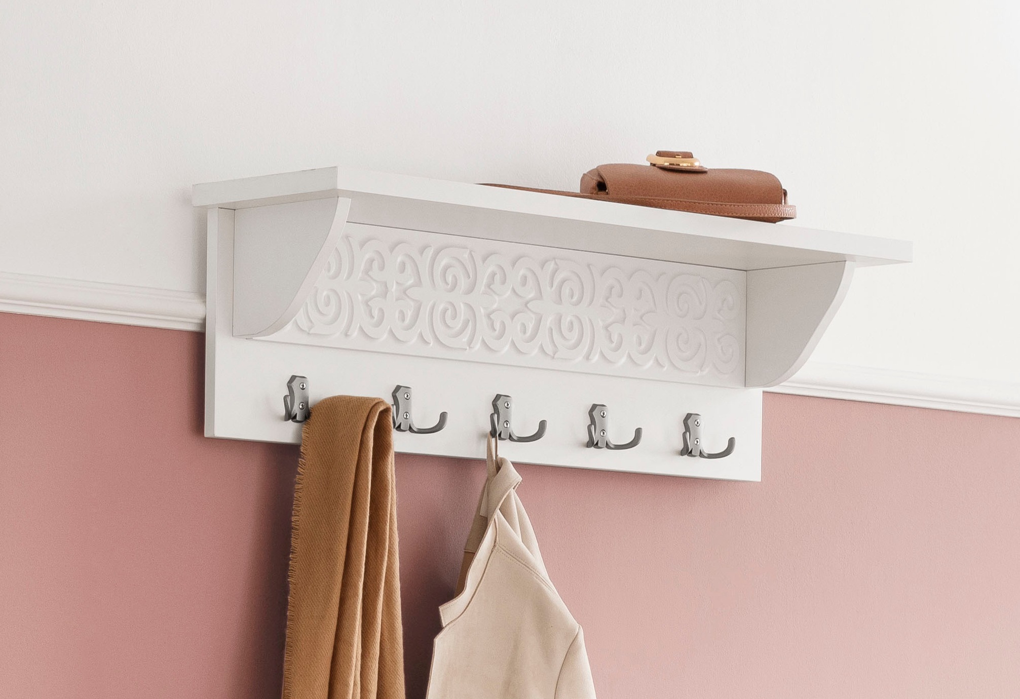 Image of Home affaire Garderobenpaneel »Lucy«, "Lucy" mit 1 Ablageboden und 5 Haken bei Ackermann Versand Schweiz