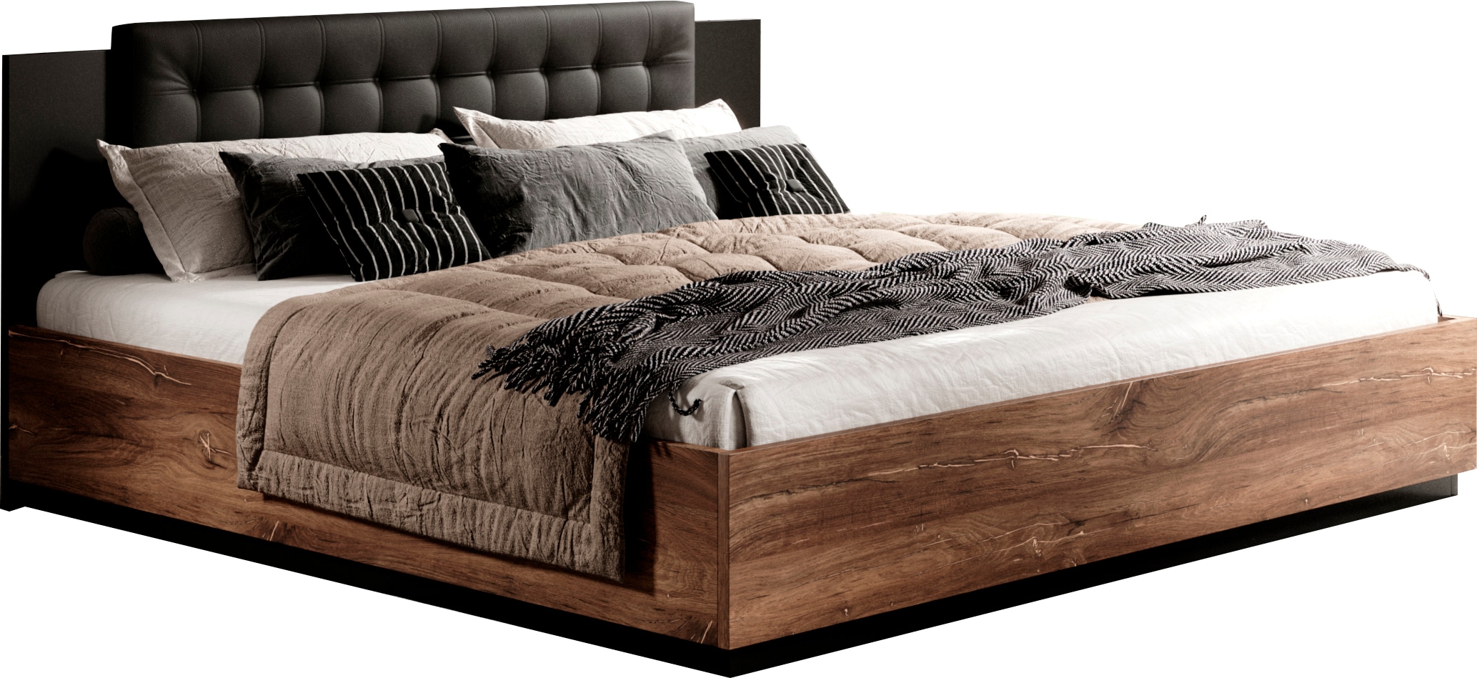 Image of Home affaire Bett "Sigma" Doppelbett in zwei Breiten mit gepolstertem Kopfteil