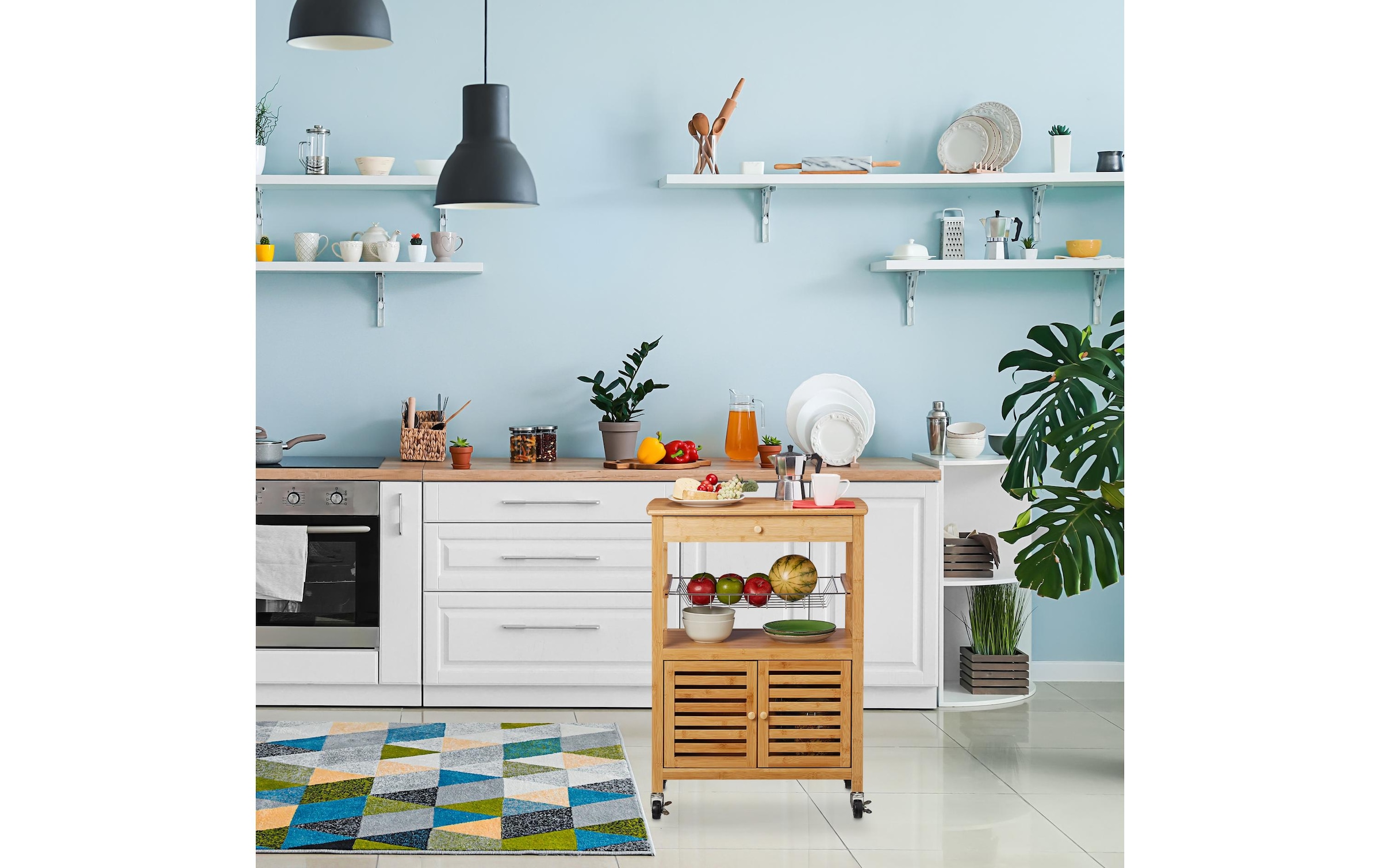 relaxdays Chariot de cuisine »82 x 59.5 x 35 cm«