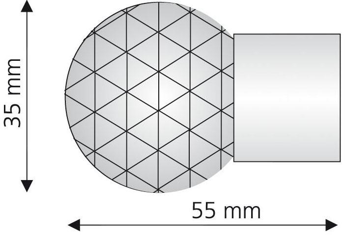 Liedeco Gardinenstangen-Endstück »Power«, (Set, 1 St.), für Gardinenstangen Ø 20 mm