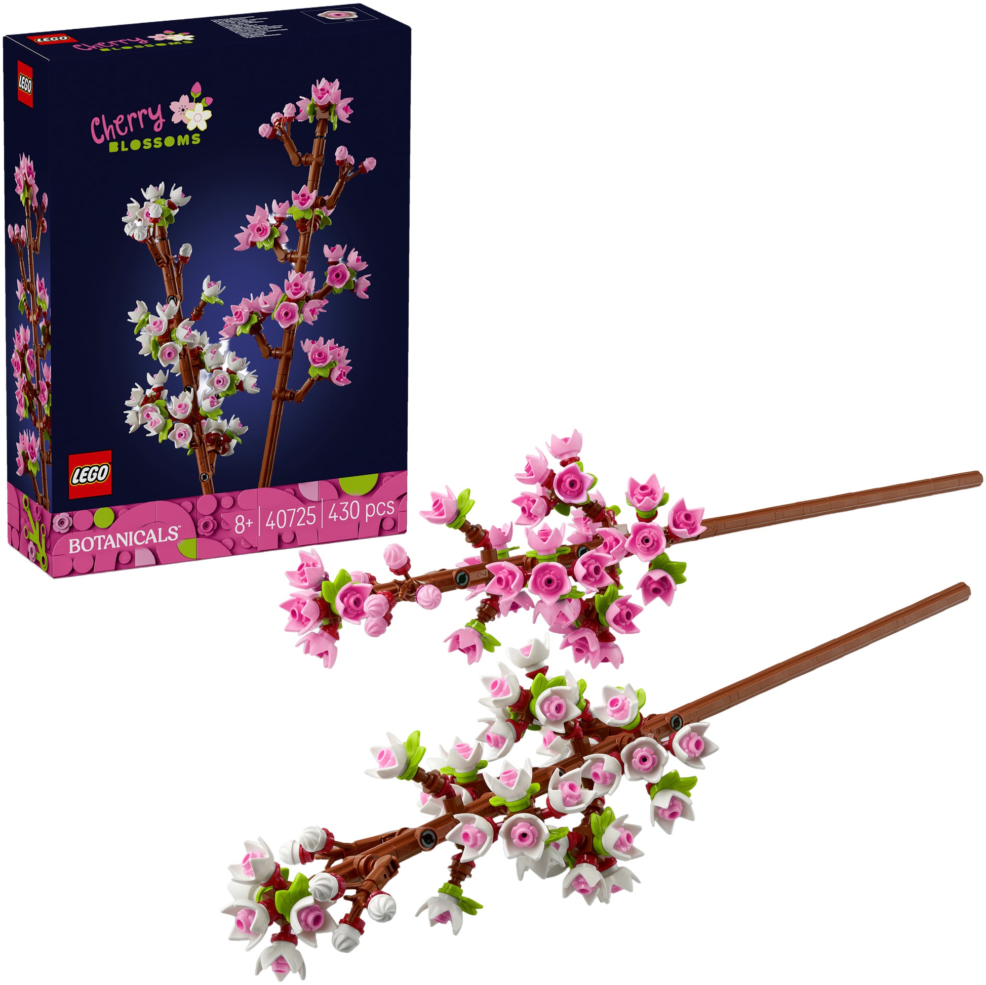 Image of LEGO Konstruktionsspielsteine "Kirschblüten (40725), Lego Botanicals" Made in Europe