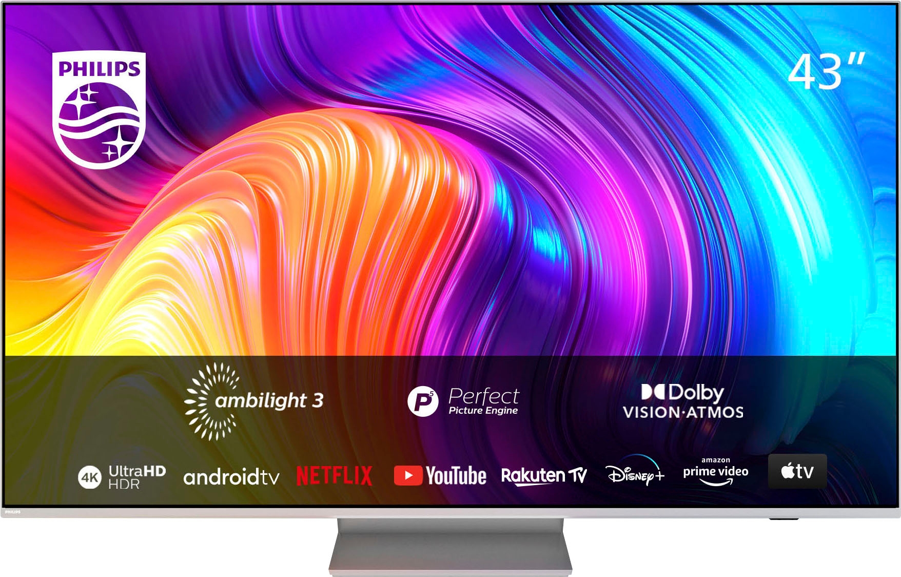 Acheter LED-Fernseher cm/43 Smart-TV-Android 108 HD, TV Philips 4K Ultra confortablement Zoll, »43PUS8807/12«,