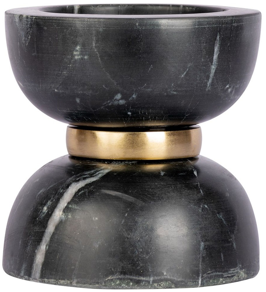 Image of Kayoom Kerzenhalter "Kerzenhalter Satori 125" Dekorative Kerzenhalter aus Marmor mit Metall-Ring