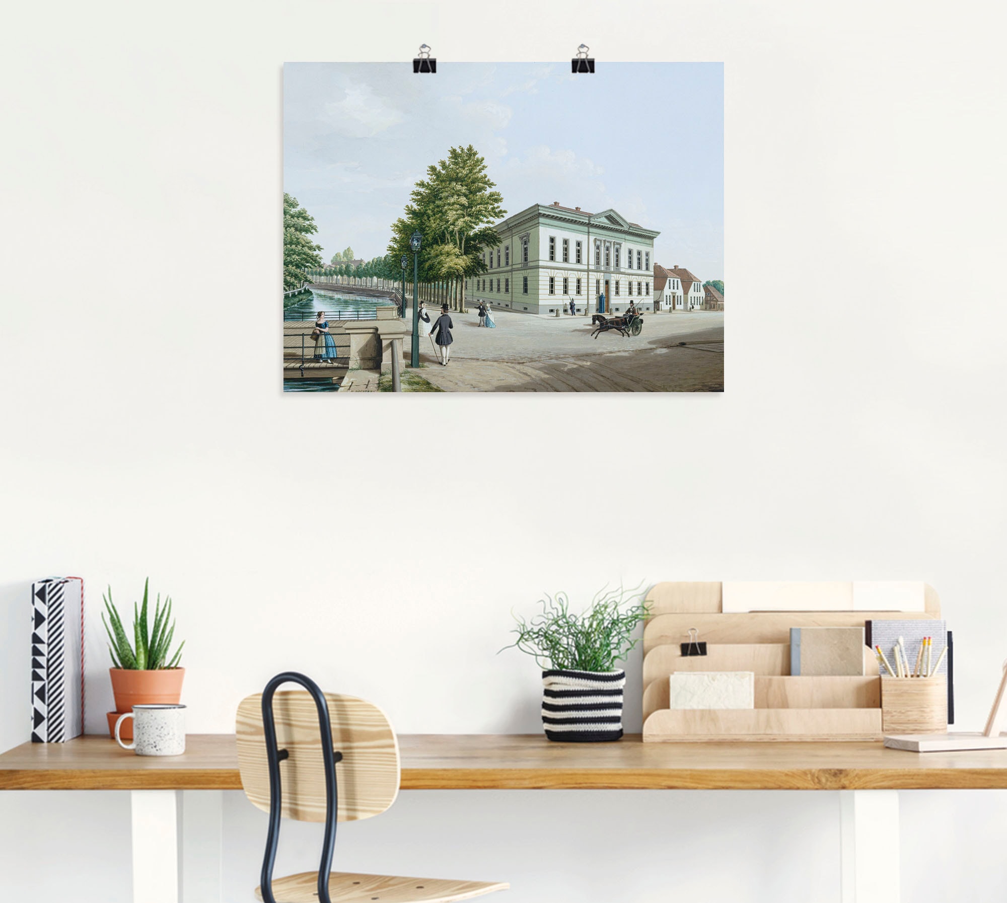 Artland Wandbild »Das Prinzenpalais in Oldenburg. Um 1848«, Gebäude, (1 St.), als Leinwandbild, Wandaufkleber oder Poster in versch. Grössen