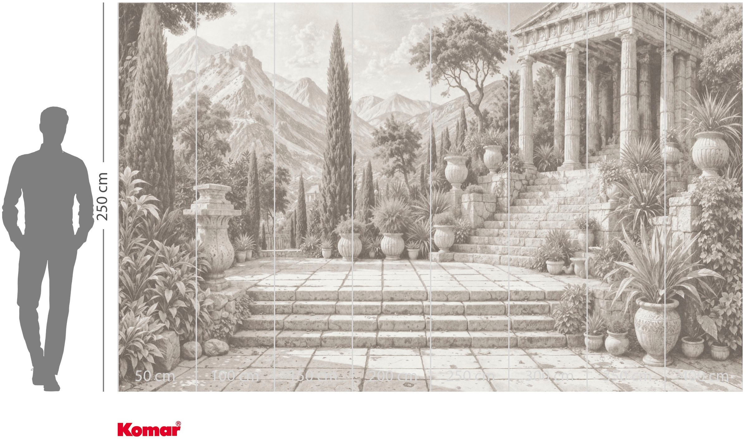 Komar Fototapete »Vlies Fototapete - Trompe l'oeil - Grösse 400 x 250 cm« Motiv | bedruckt glatt