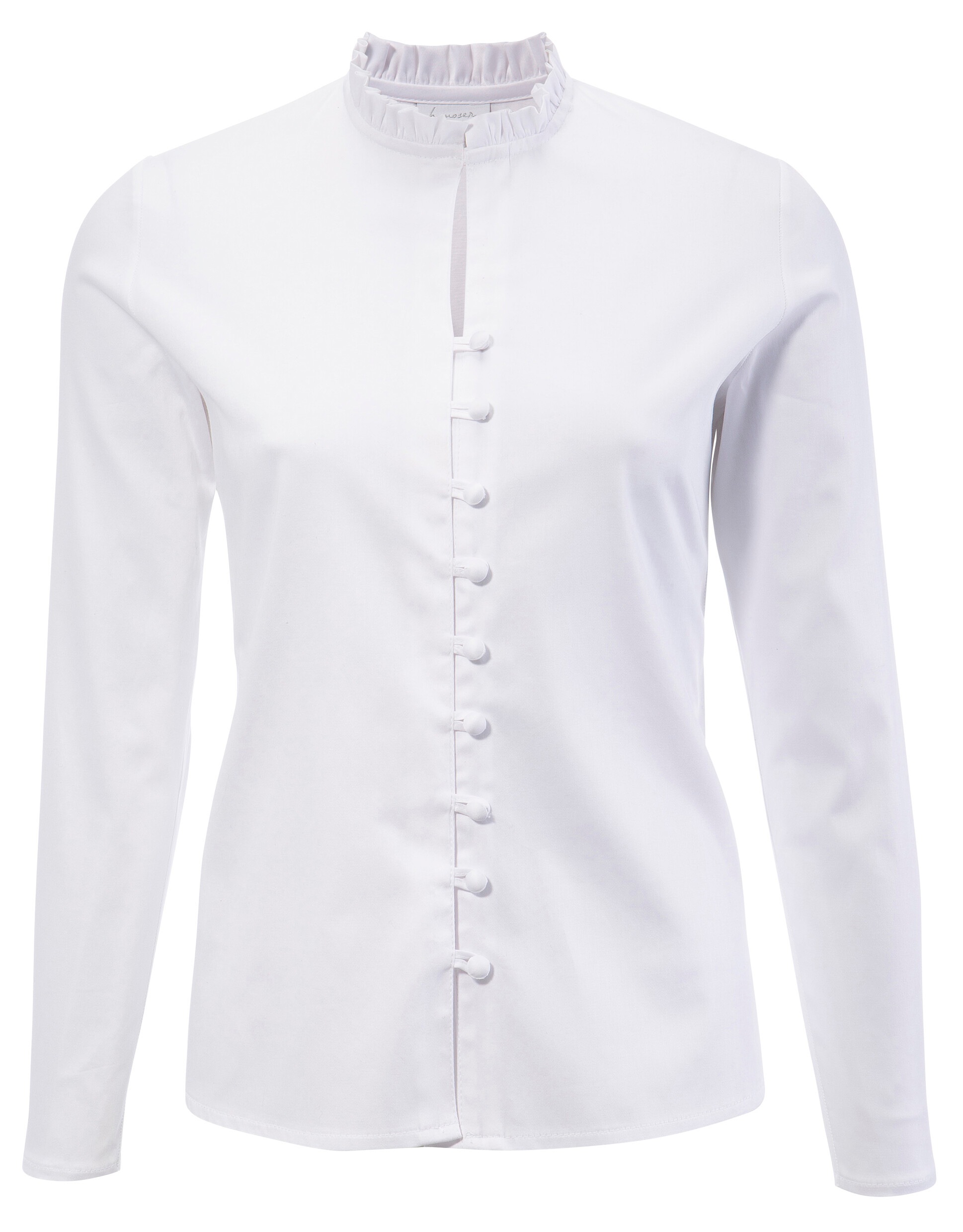 Image of H. Moser Trachtenbluse, Damen, mit Rüschenkragen und überzogenen Knöpfen bei Ackermann Versand Schweiz