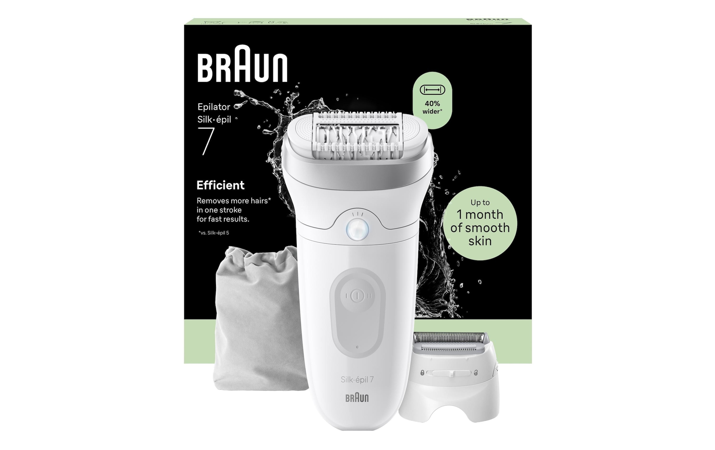 Braun Épilateur »Silk-épil 7 SE7-041« Wet & Dry, breiter Kopf, inklusive Rasieraufsatz und Trimmeraufsatz