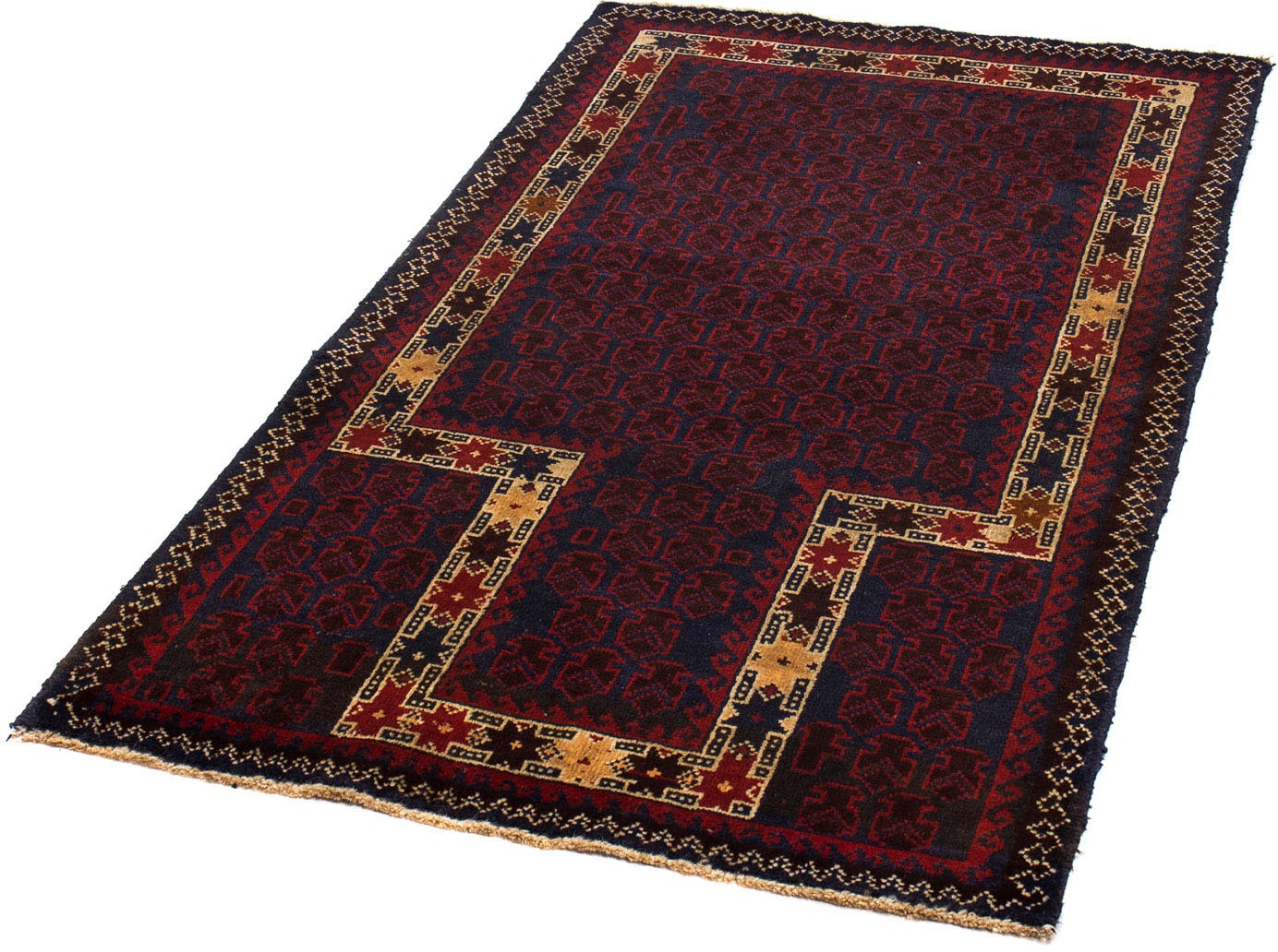 Image of morgenland Orientteppich »Belutsch - 140 x 81 cm - dunkelblau«, rechteckig, 8 mm Höhe, Wohnzimmer, Handgeknüpft, Einzelstück mit Zertifikat bei Ackermann Versand Schweiz