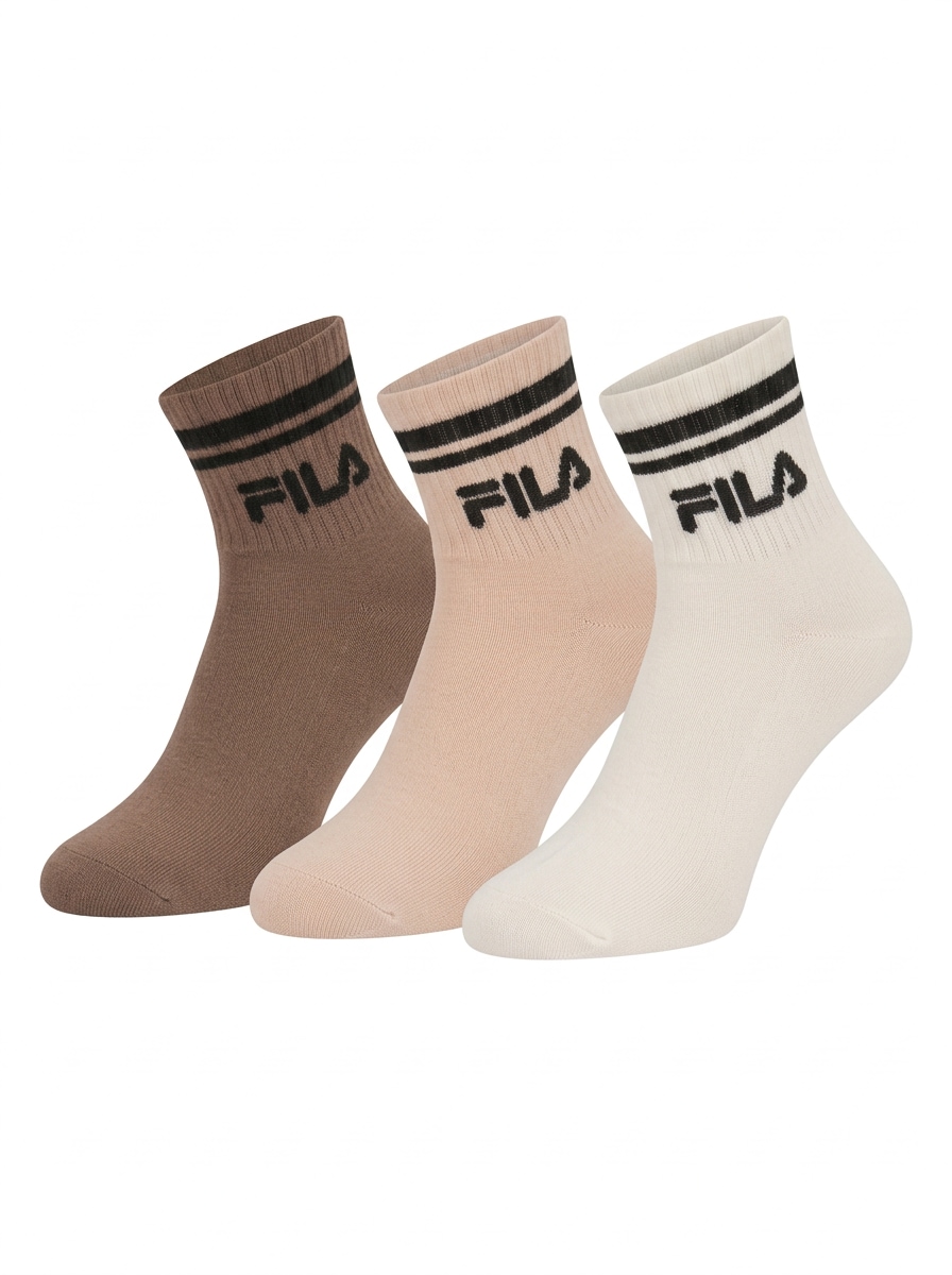 Image of Fila Kurzsocken "QUARTER SOCKS" 3 Paar, Cotton-Mix, Unisex, Kontraststreifen