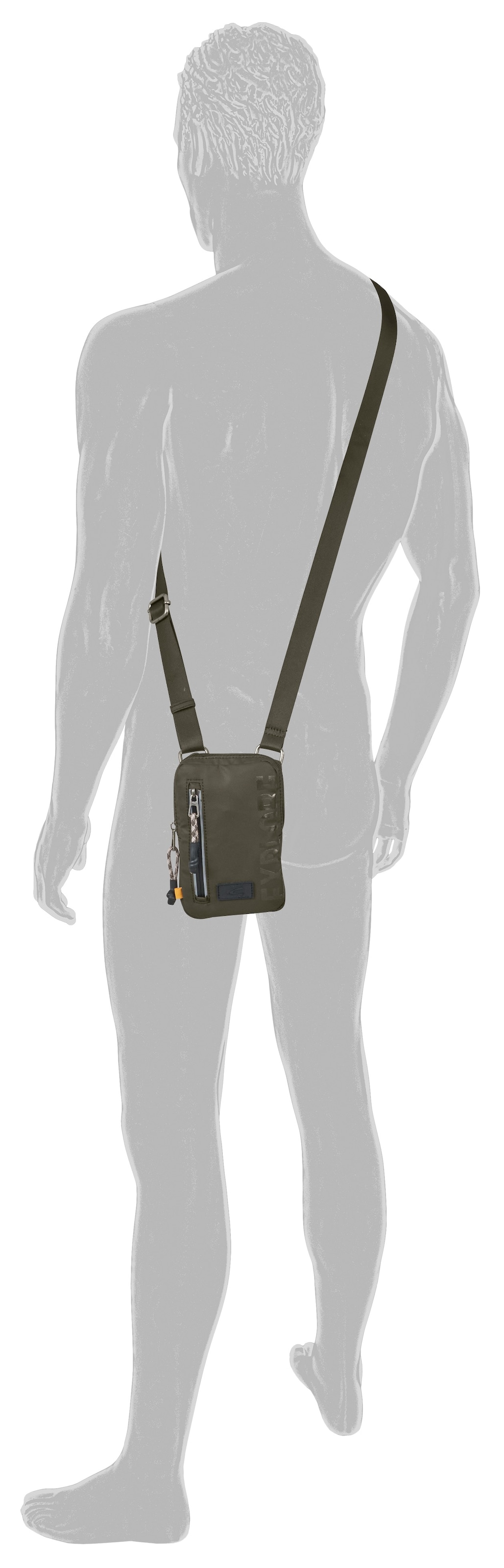 camel active Handytasche »Explore«, wasserabweisendes recyceltes Nylon und reflektierende Reissverschlüsse