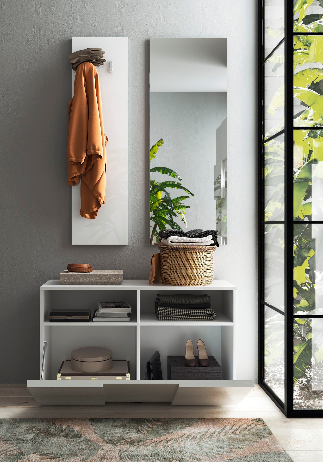 INOSIGN Garderobenpaneel »Wandpaneel mit 2 Haken Breite 31 cm, Höhe 110 cm, Wandgarderobe,«, Höhe 110 cm