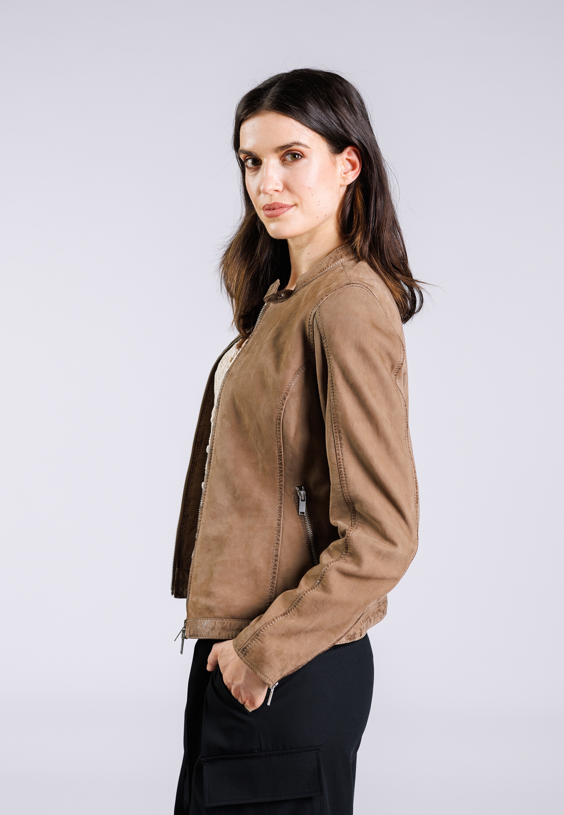 Freaky Nation Veste en cuir »Annelie-FN«