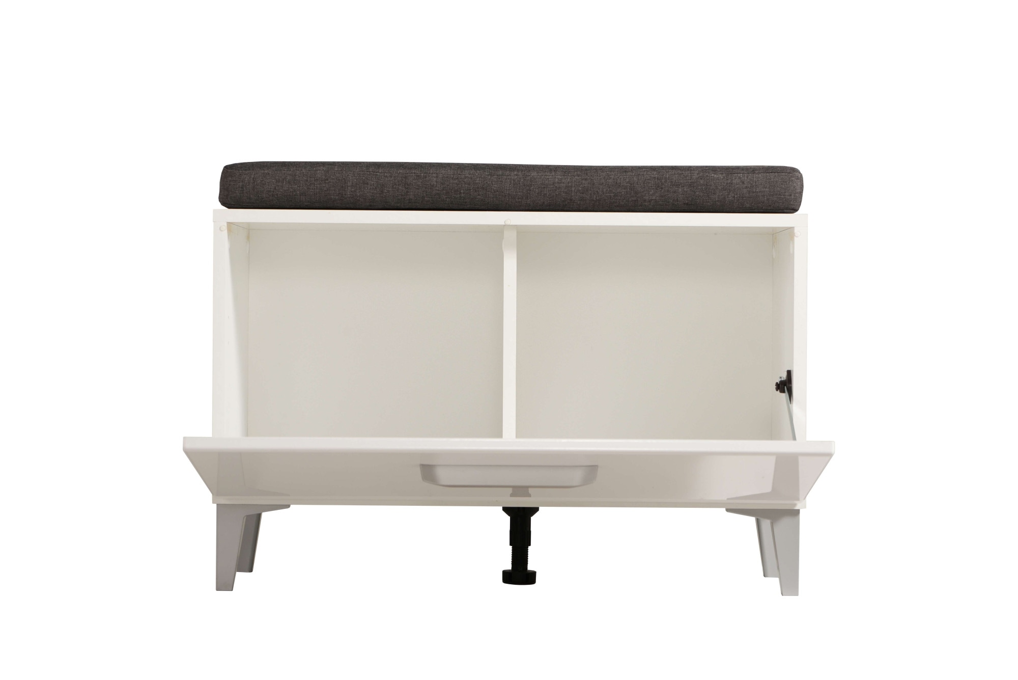 INOSIGN Schuhbank »Como, Schuhschrank, Schuhregal, Schuhtruhe, Breite 75 cm«, mit Sitzkissen und eine Klapptür, in Opaque Weiss