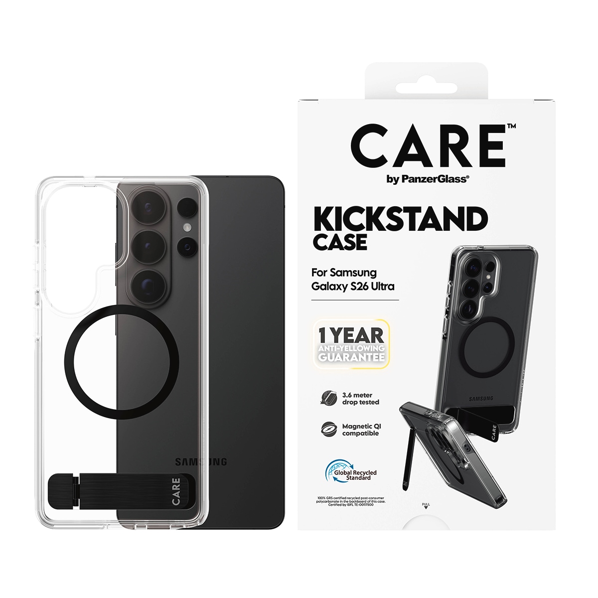 Image of CARE by PanzerGlass Handyhülle "Urban Explorer Case mit Kickstand/Qi für Samsung Galaxy S26 Ultra" Smartphones Backcover, Schutzhülle, Handyschutzhülle, Case, Schutzcase, stossfest
