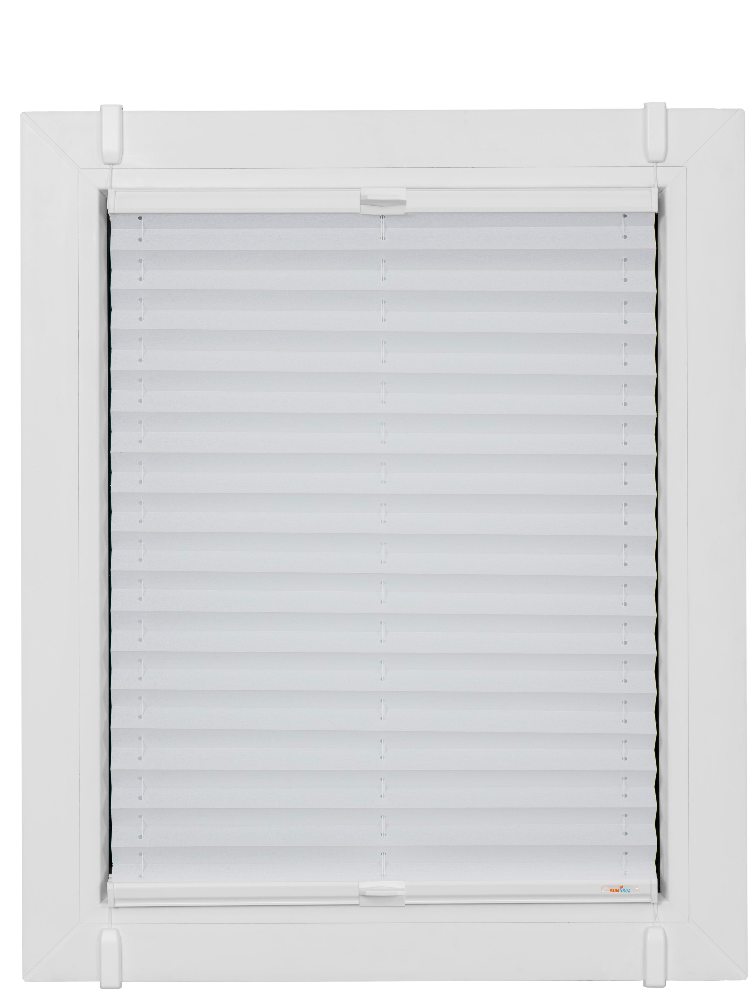 Image of sunlines Plissee "One Size Style Crepe" blickdicht ohne Bohren verspannt Zubehörfarbe weiss, zum Klemmen
