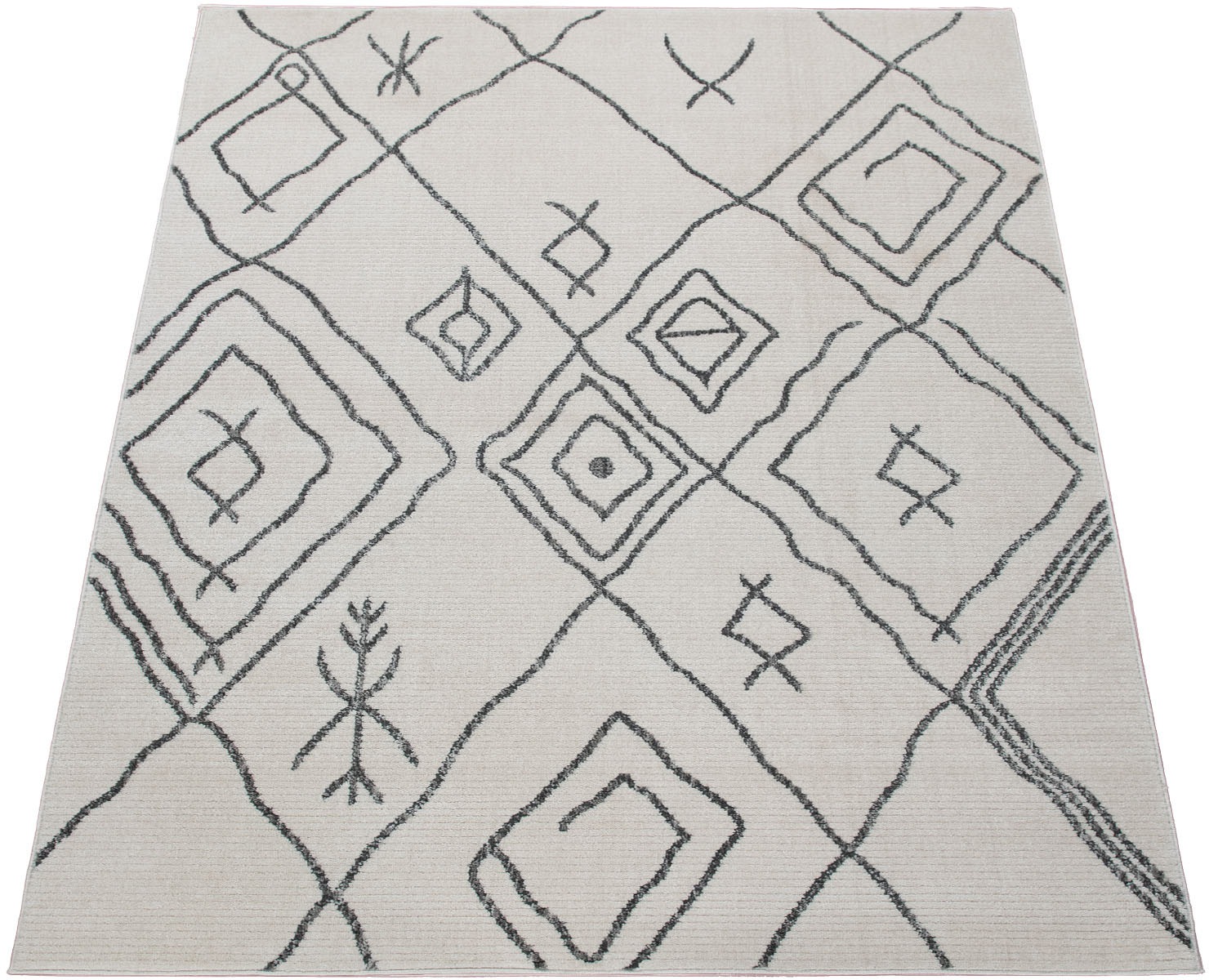 Image of Paco Home Teppich »Battal 826«, rechteckig, 8 mm Höhe, Kurzflor, Scandi Design, Rauten Muster, ideal im Wohnzimmer & Schlafzimmer bei Ackermann Versand Schweiz