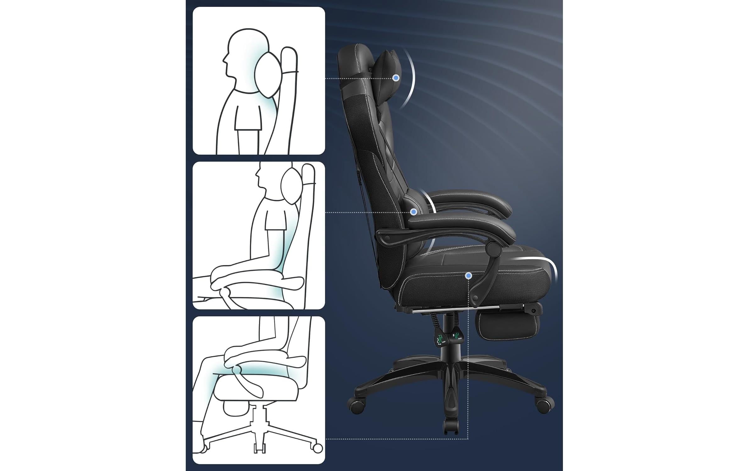 SONGMICS Gaming-Stuhl »70 x 64 x 128 cm« ()