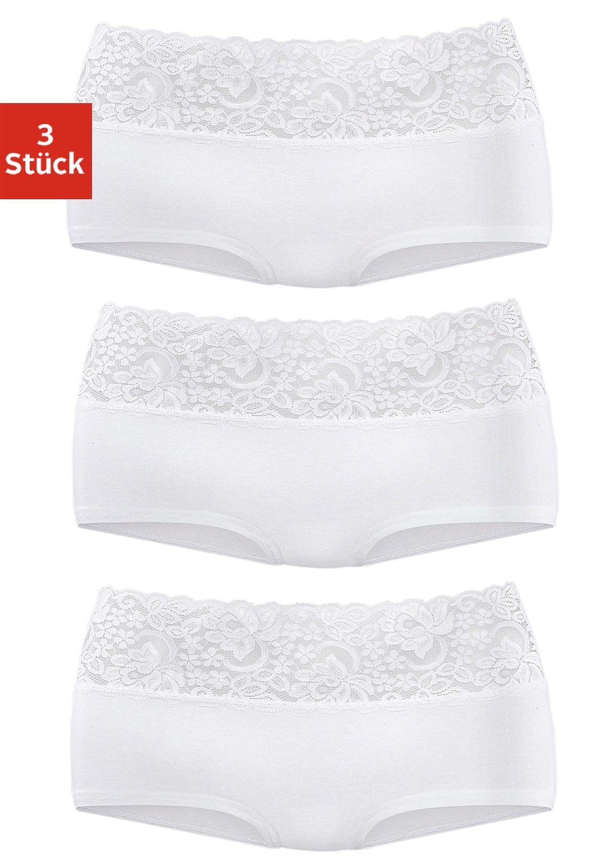 Image of vivance active Panty, (Packung, 3 St., 3er-Pack), mit breitem Spitzenbündchen bei Ackermann Versand Schweiz