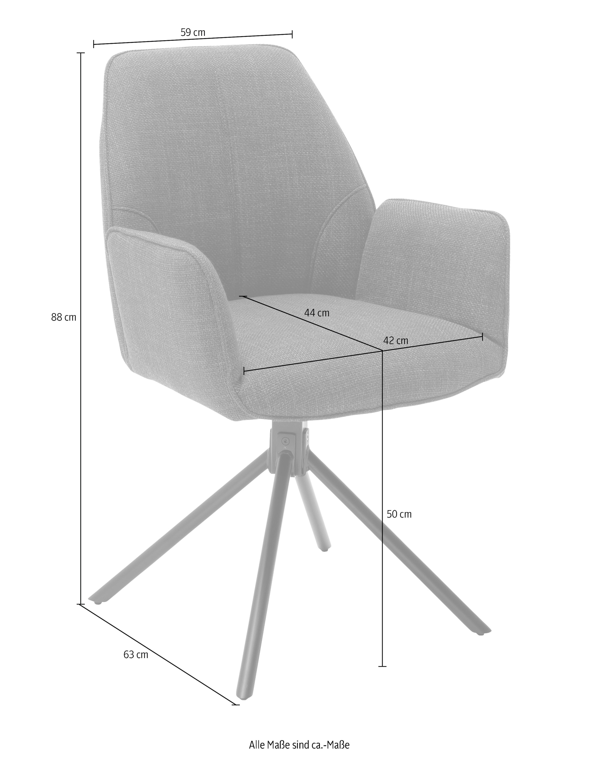MCA furniture 4-Fussstuhl belastbar (Set), kaufen 2 120 2er-Set, St., »Pemba«, bis Nivellierung, Stuhl kg jetzt 180°drehabr mit