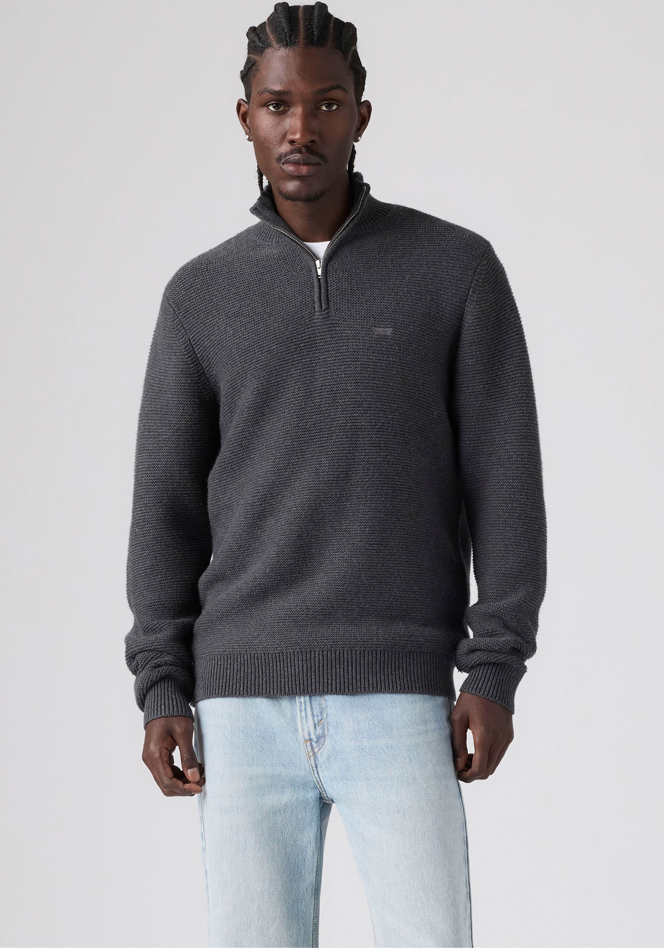 Image of Levis Strickpullover "HM QUARTER ZIP SWEATER" mit Zipper und Struktur