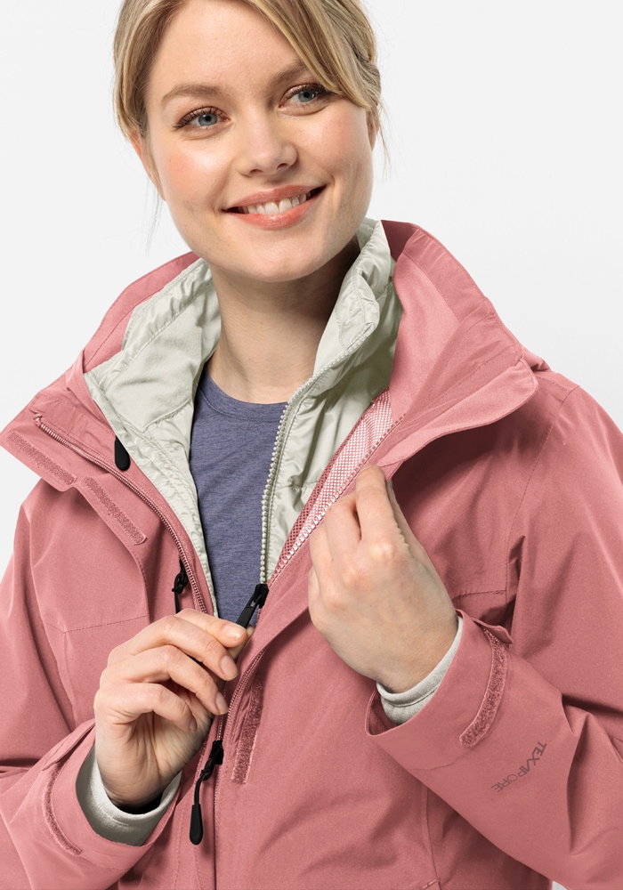 Jack Wolfskin 3-in-1-Funktionsjacke »LUNTAL 3IN1 JKT W«, mit Kapuze