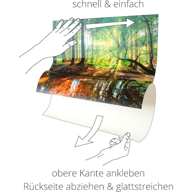 Artland Wandbild »Fensterblick Angelsteg am Fluss«, Fensterblick, (1 St.)  bequem kaufen