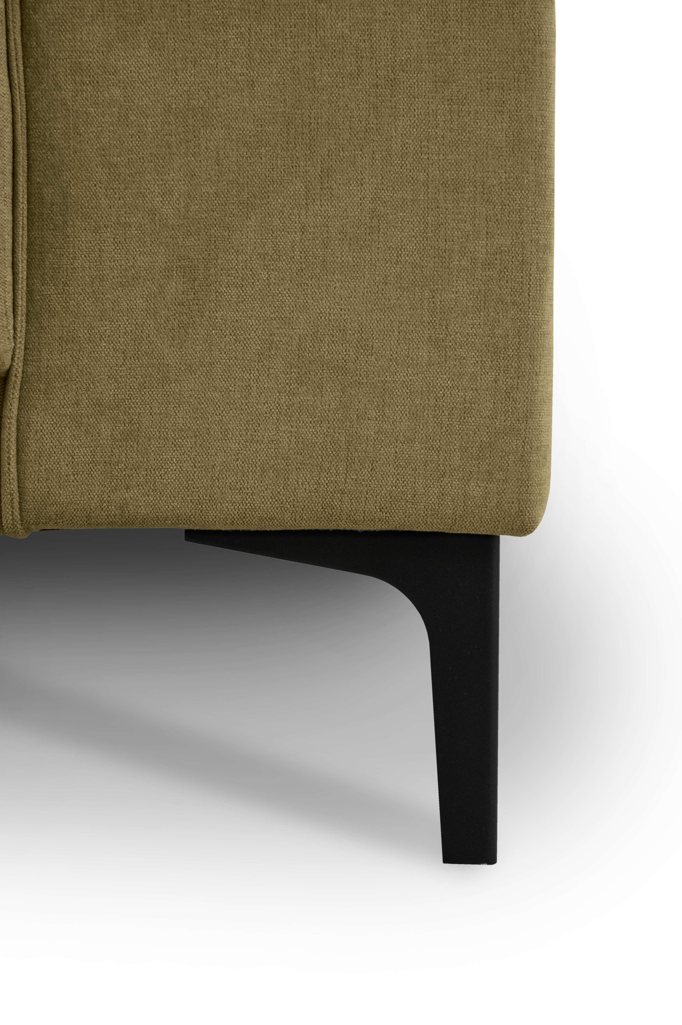 Places of Style Ecksofa »Polsterecke Oland, Struktur, Flachgewebe, Luxus-Microfaser, Boucle«, L-Form, 280 cm, Wellenunterfederung, Skandi-Design, Metallfüsse