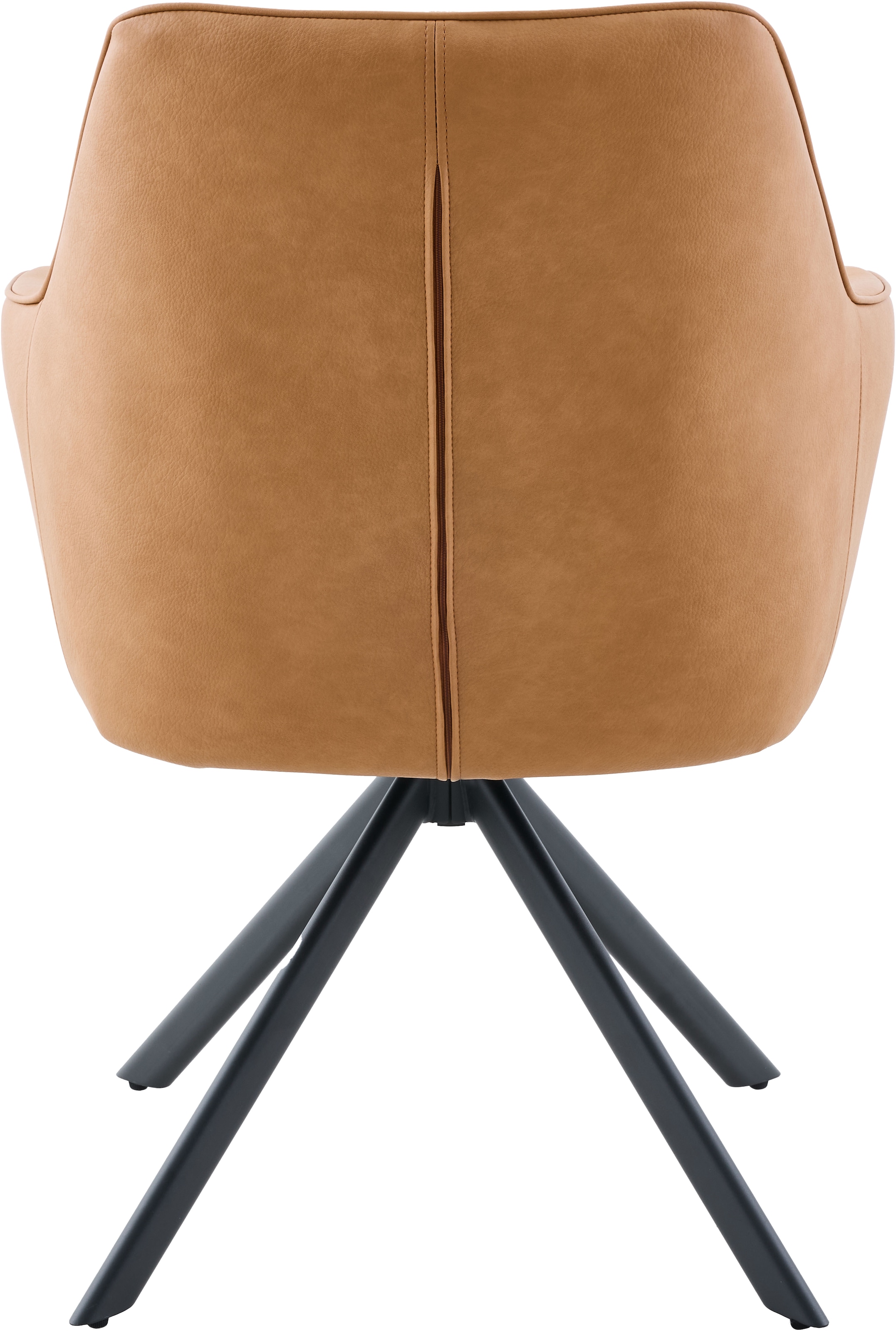 HELA Chaise avec accoudoirs »POLINA« () 1 cuis4 pieds, pivotant à 360°, structure en tube ovale, accoudoirs, aspect cuir