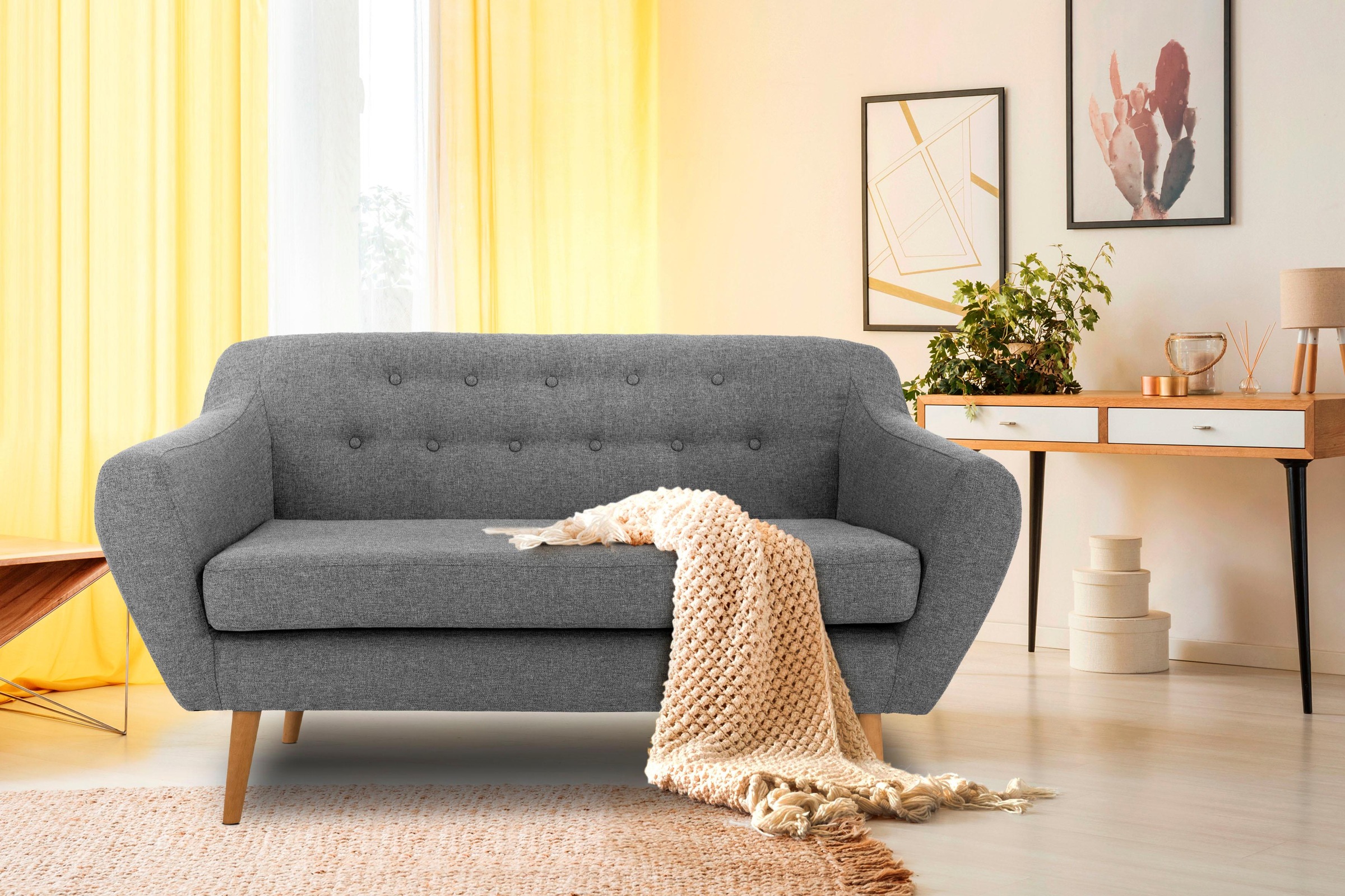 Home affaire 2-Sitzer »Renne« mit Heftung im Rücken im skandinavischem Stil