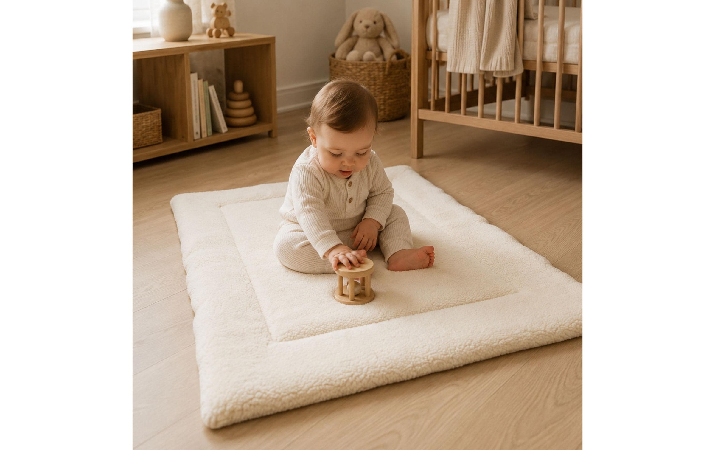Image of Kaiser Krabbeldecke "WOOL Wolle, Baumwolle, Cord, 100 x 100 cm"